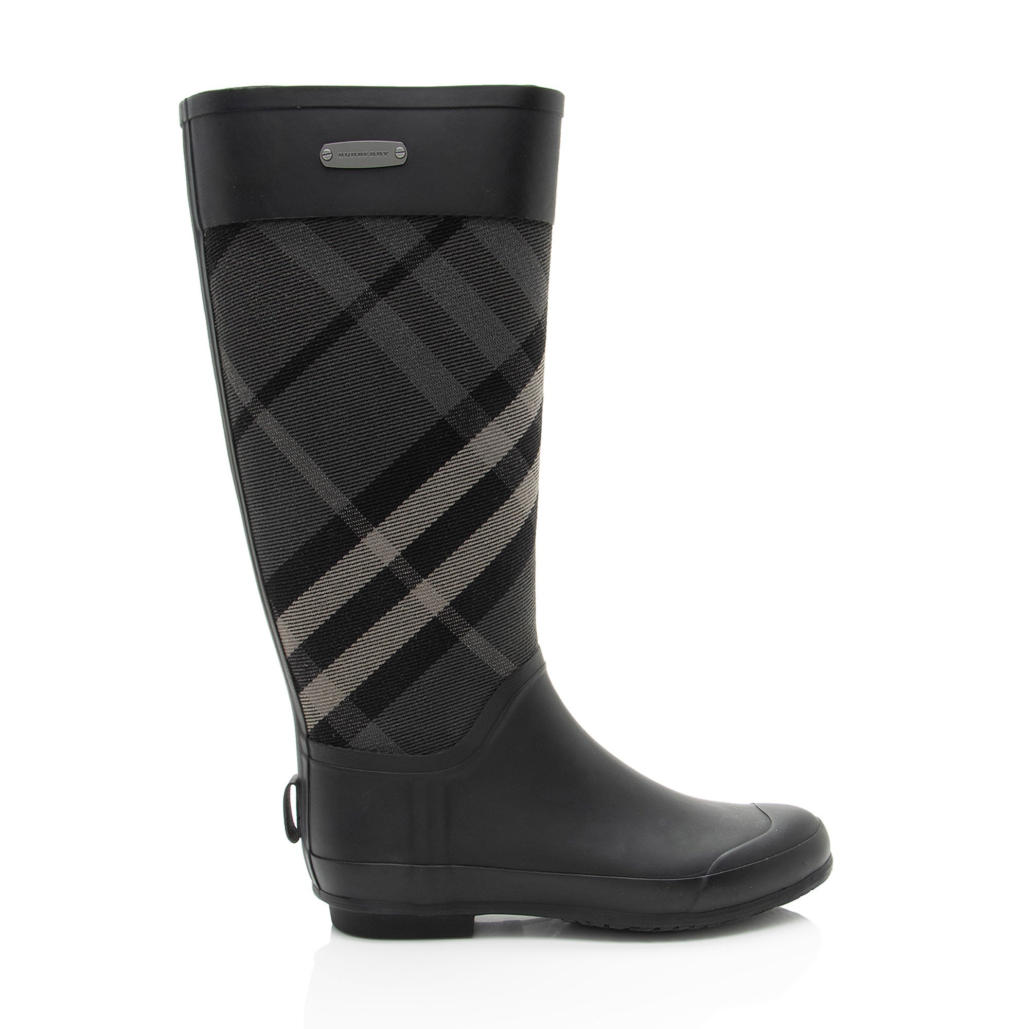 Burberry House Check Clemence Tall Rain Boots - Size 8 / 38