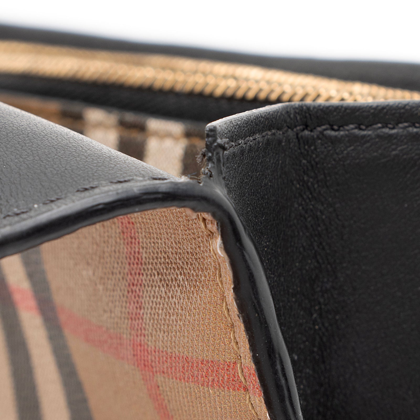 Burberry house check and leather wallet sale