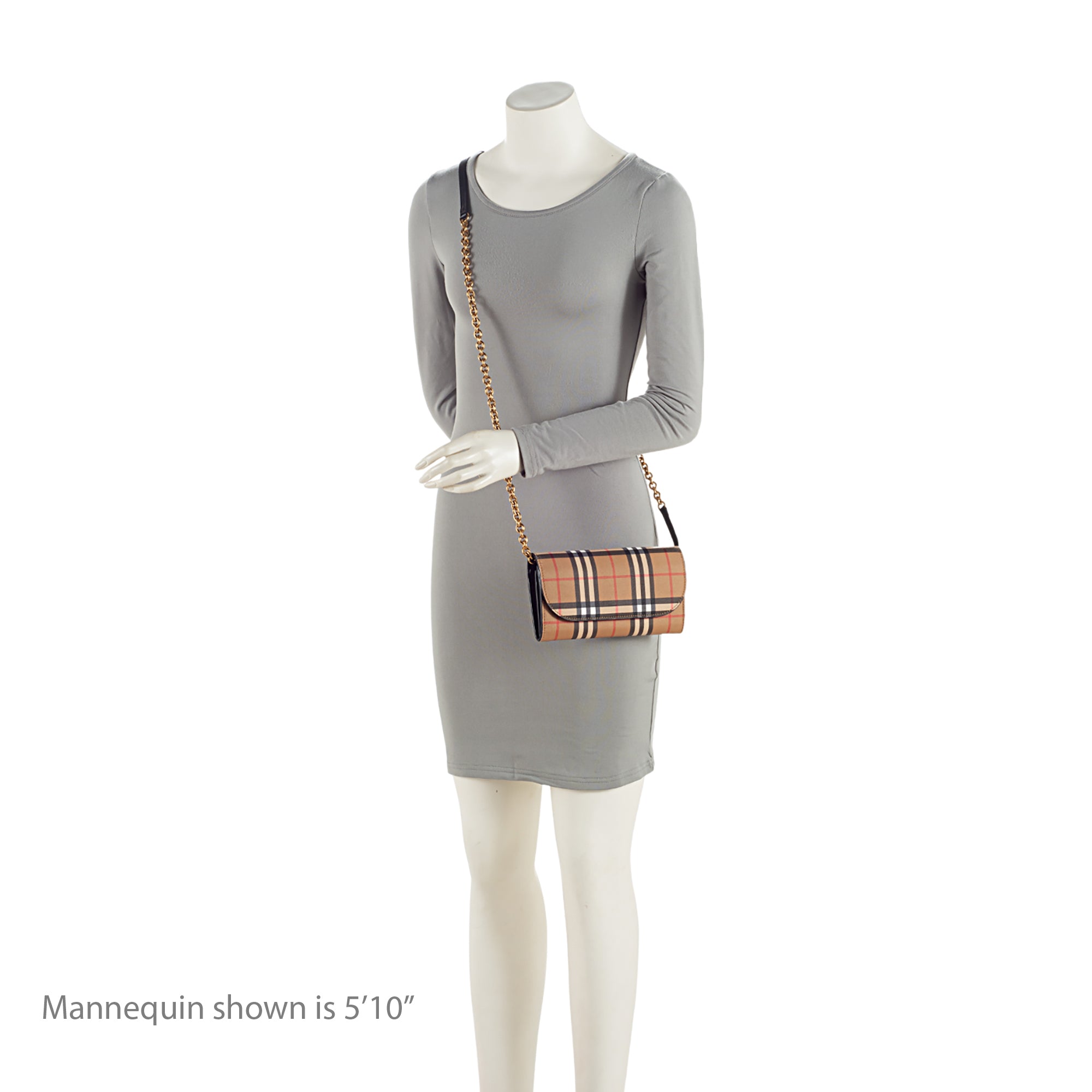 Burberry House Check Henley Chain Wallet (SHF-OabVyk)