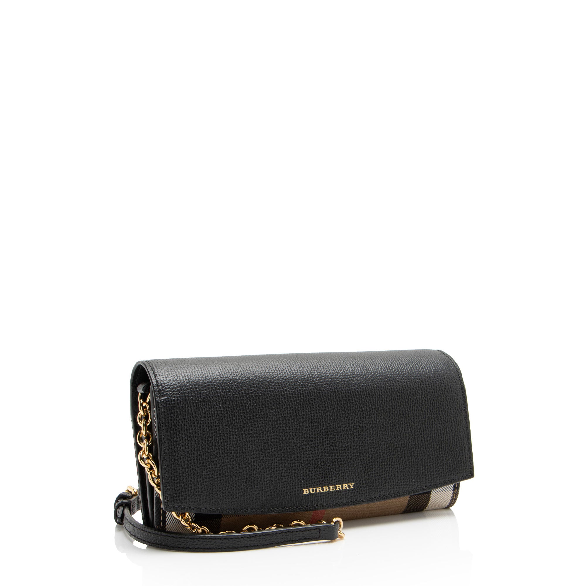 Burberry House Check Henley Chain Wallet (SHF-s1Vb4C)