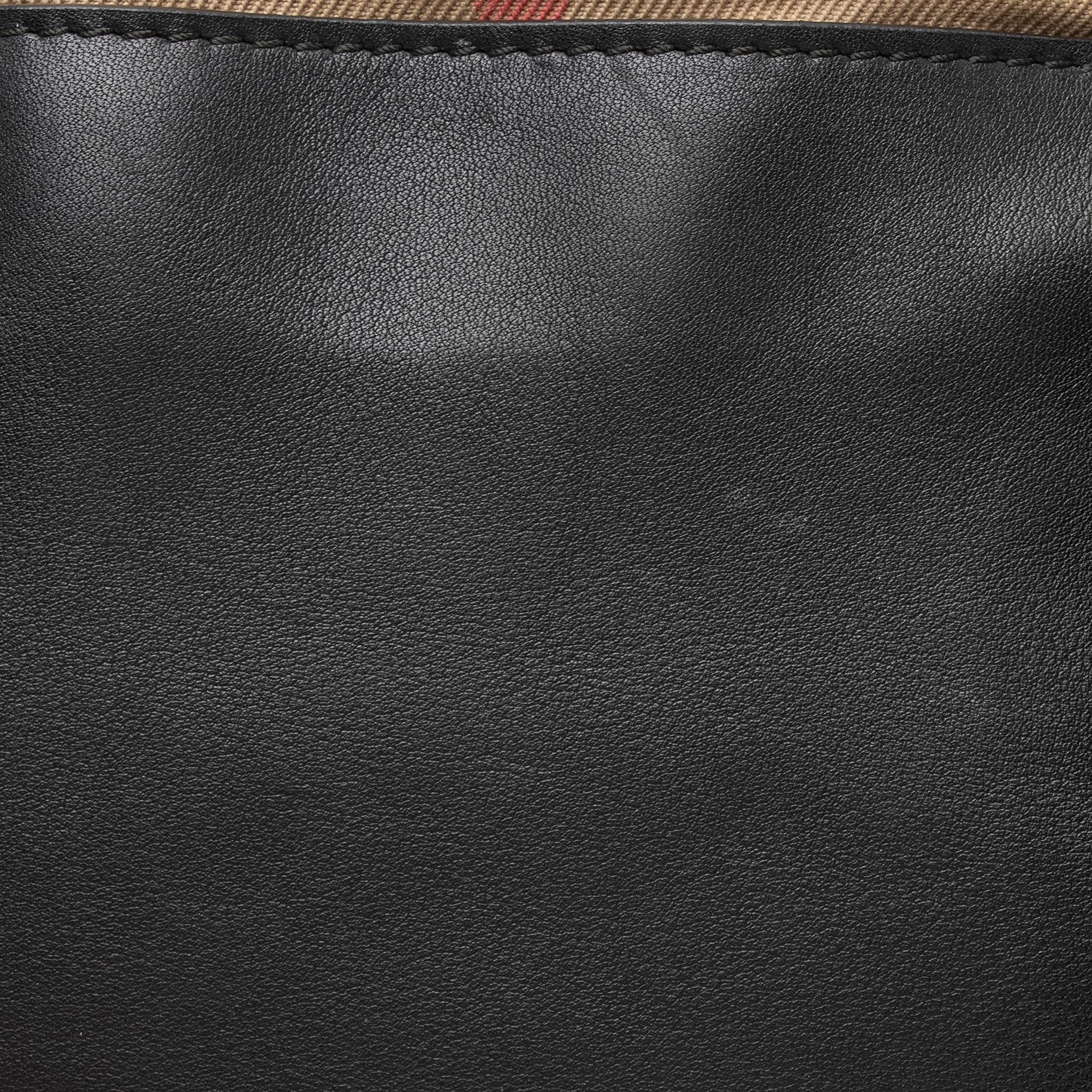 Burberry House Check Lambskin Bridle Salisbury Small Tote (SHF-mVCDxh)