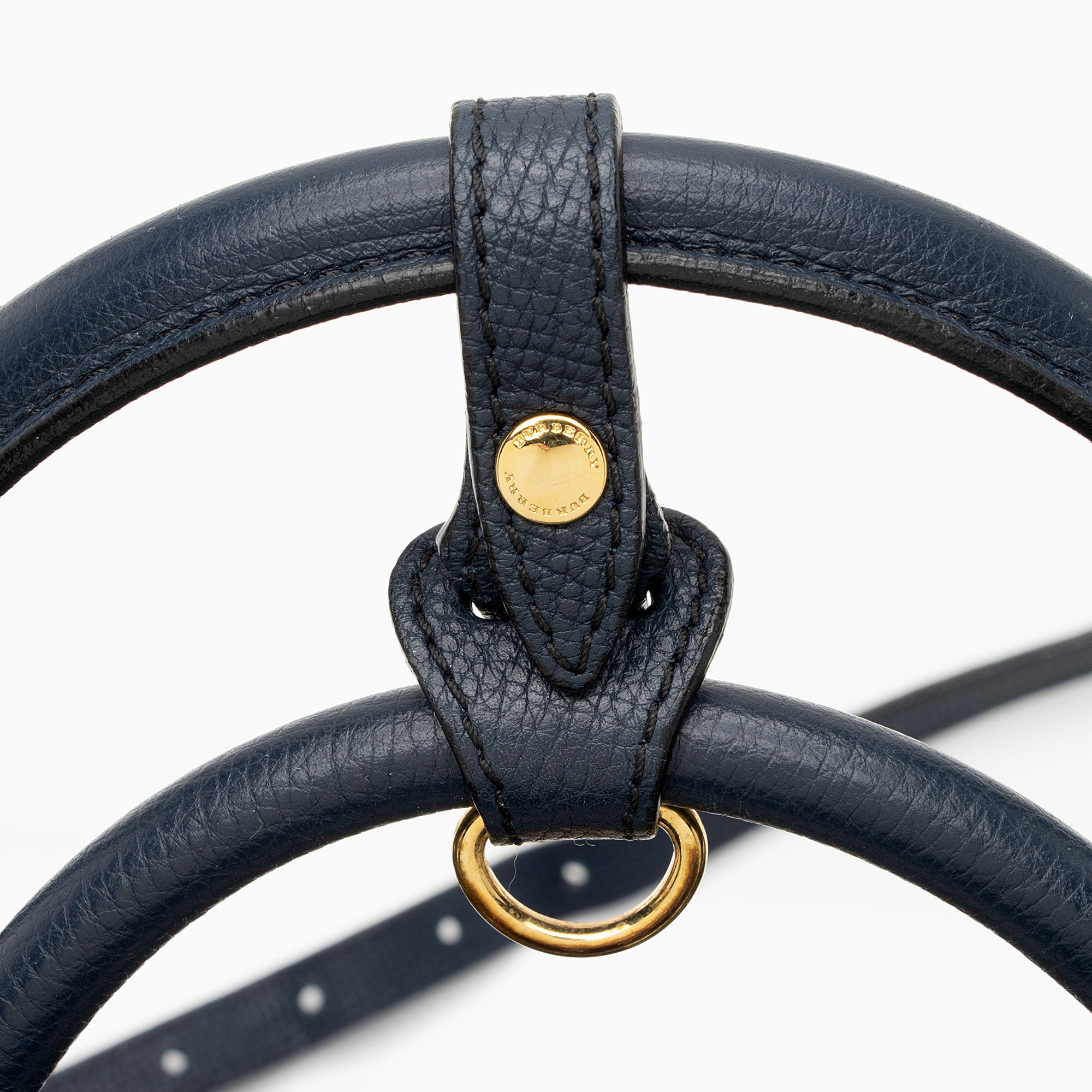 Burberry House Check Leather Banner Medium Tote (SHF-8z38Ea)