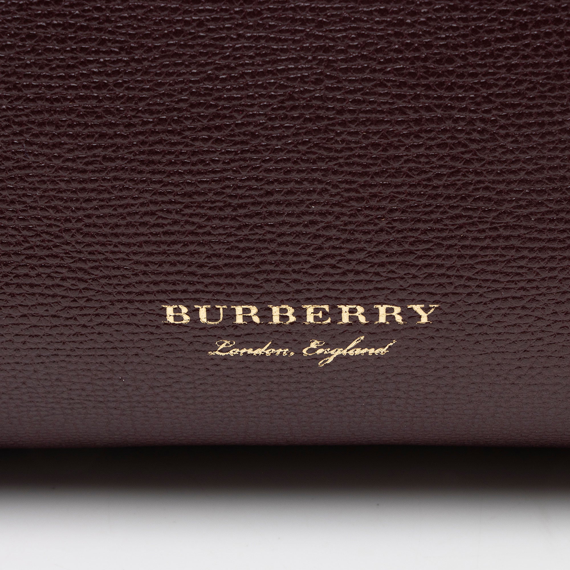 Burberry House Check Leather Banner Medium Tote