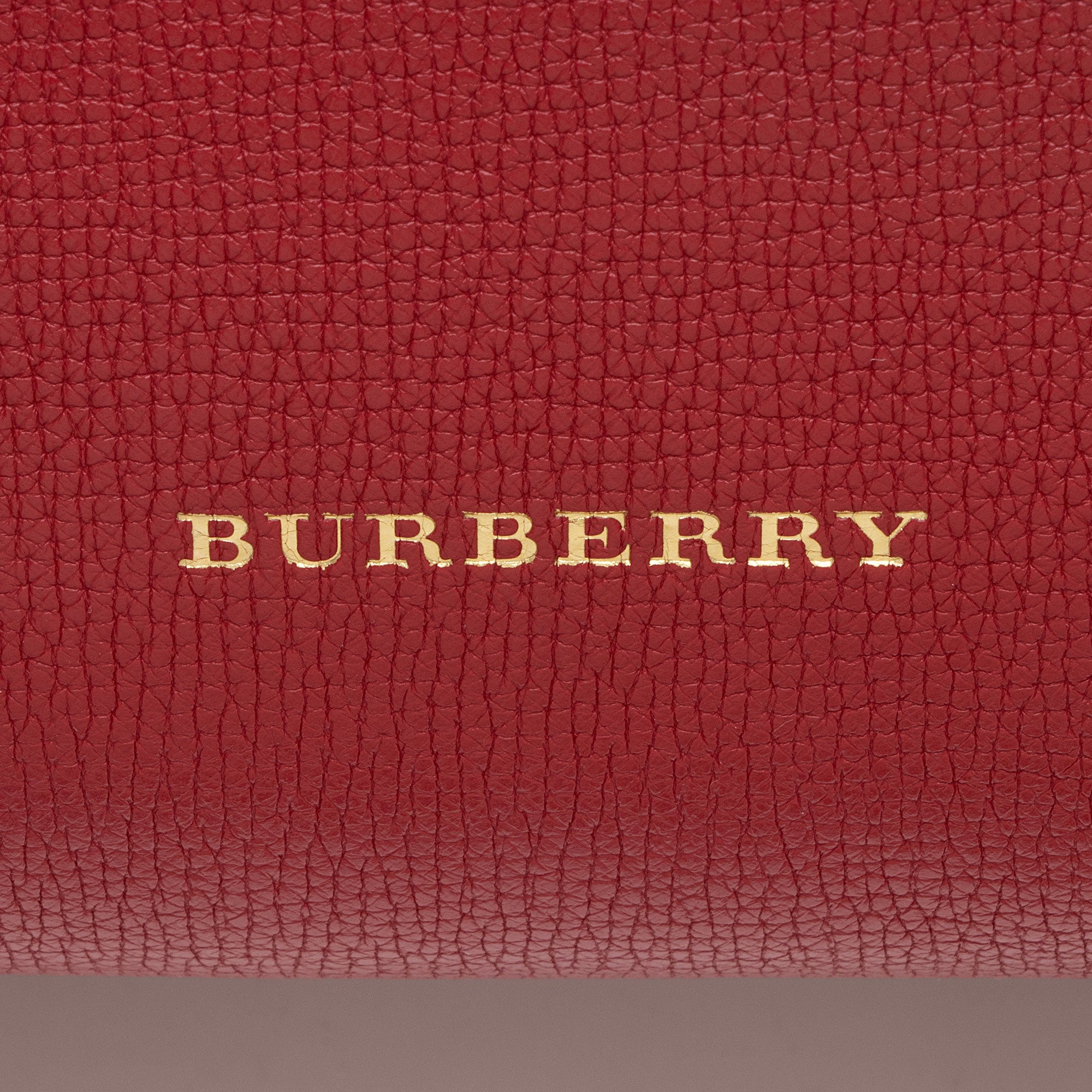 Burberry House Check Leather Banner Small Tote