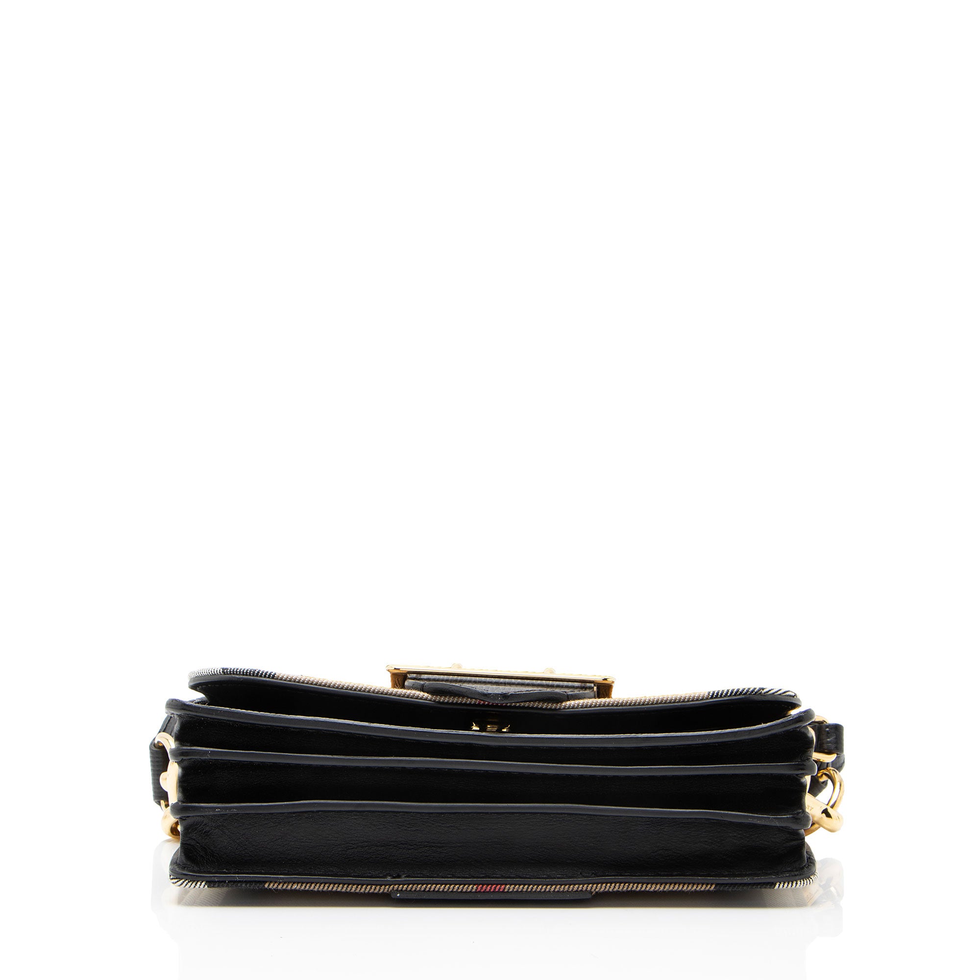 Burberry House Check Madison Buckle Small Shoulder Bag