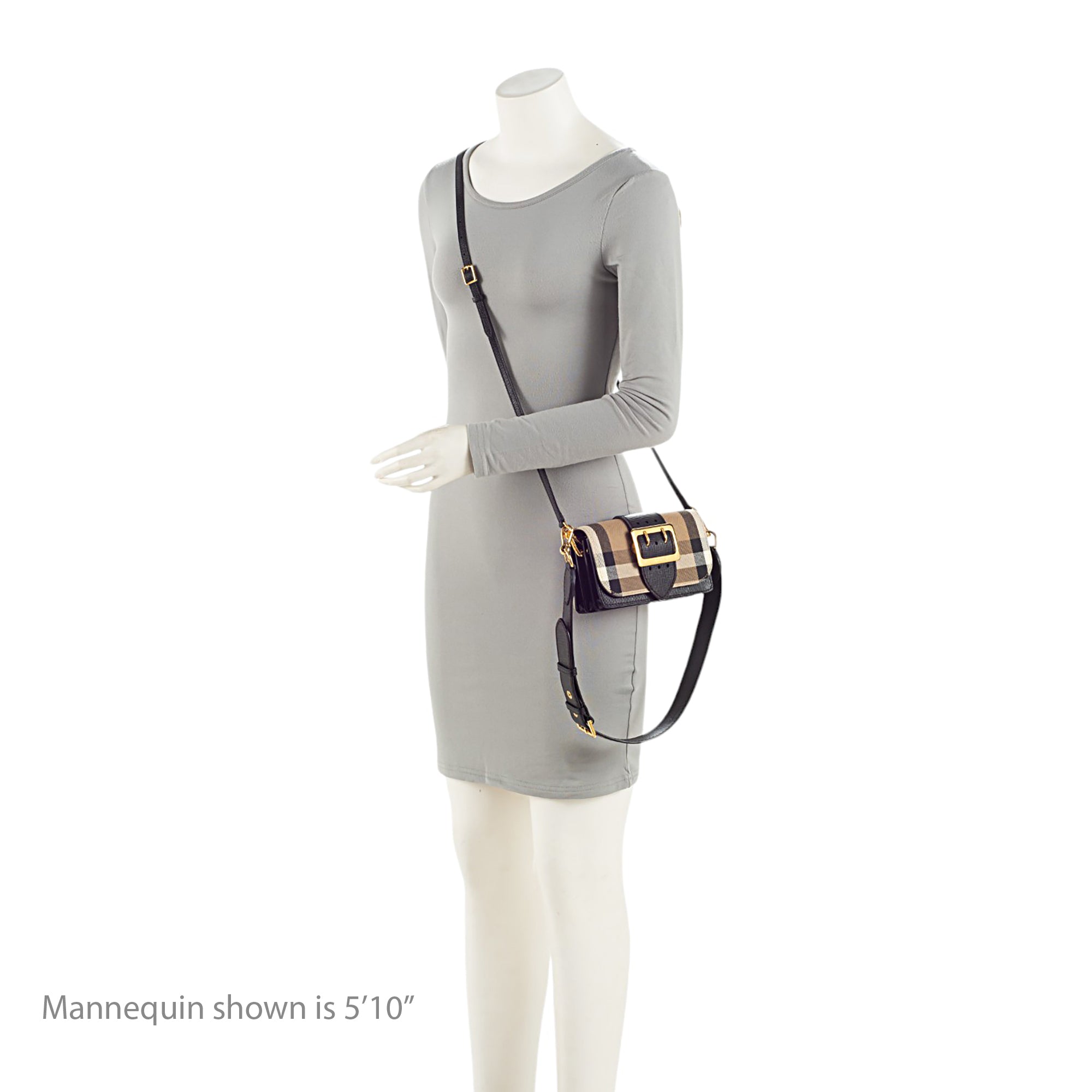 Burberry House Check Madison Buckle Small Shoulder Bag