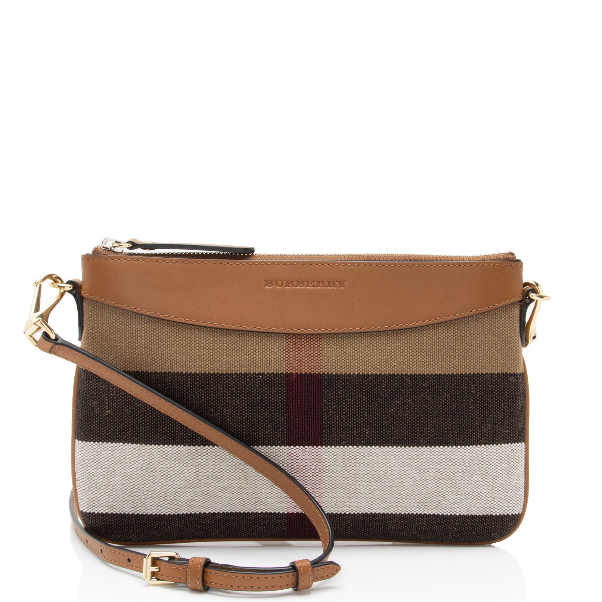 Burberry House Check Peyton Clutch