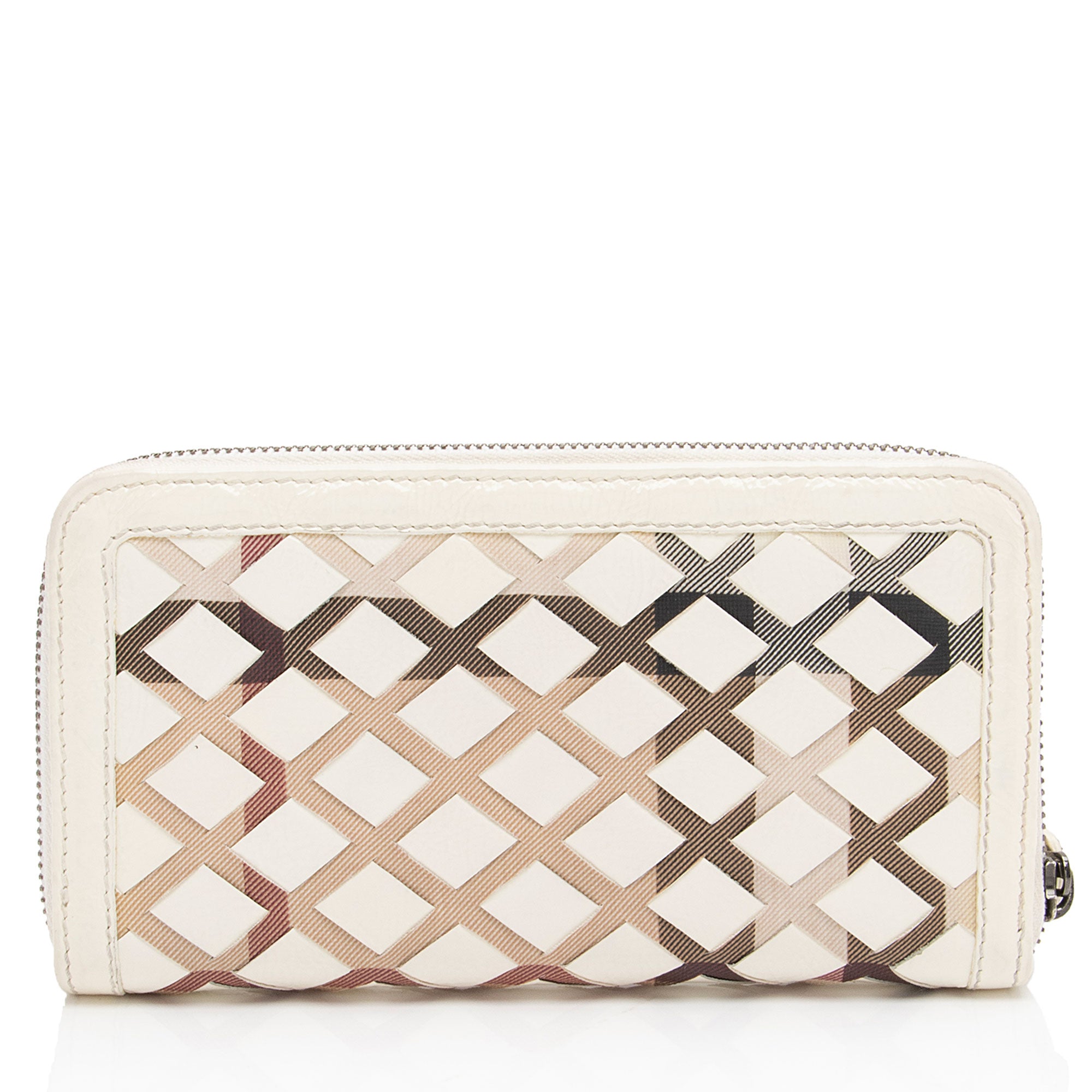 Burberry House Check Woven Zip Around Wallet (SHF-CERZ19)