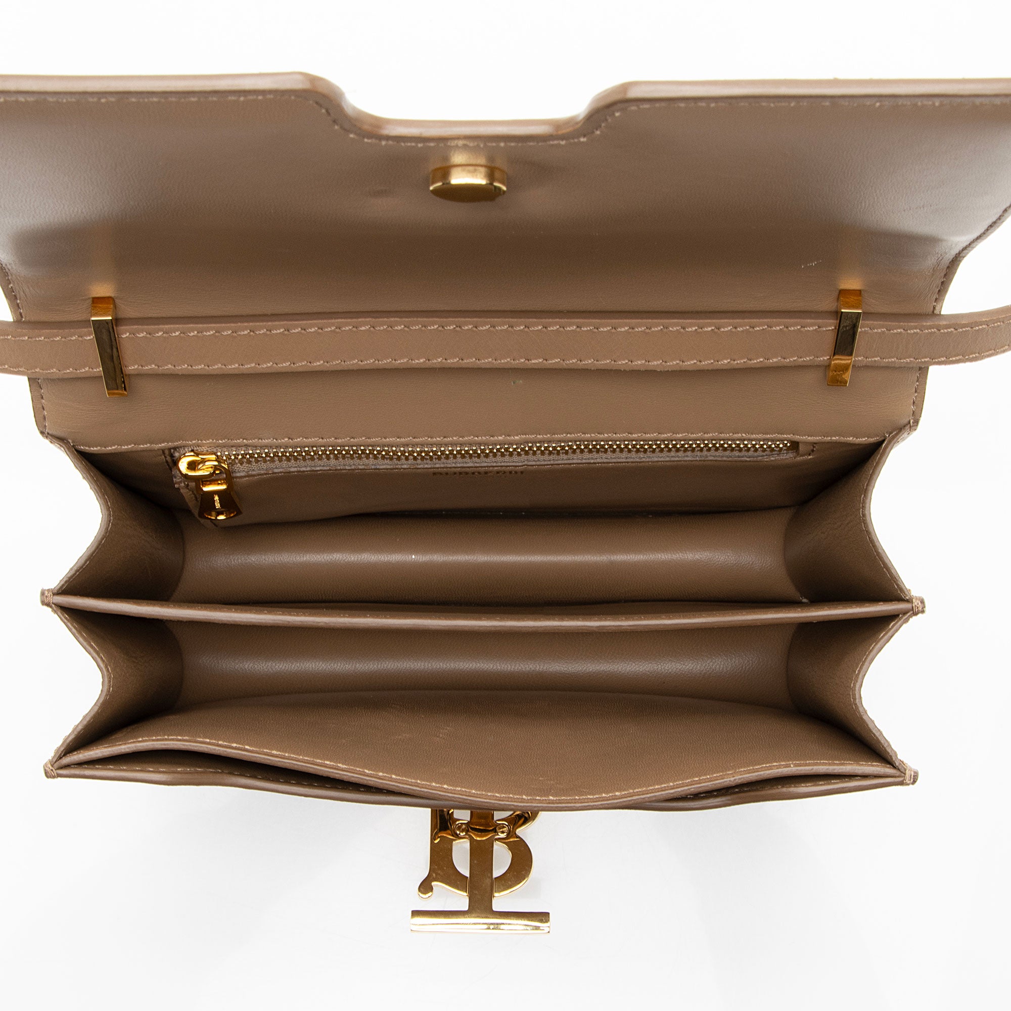 Burberry TB Monogram Leather TB Small Flap Bag