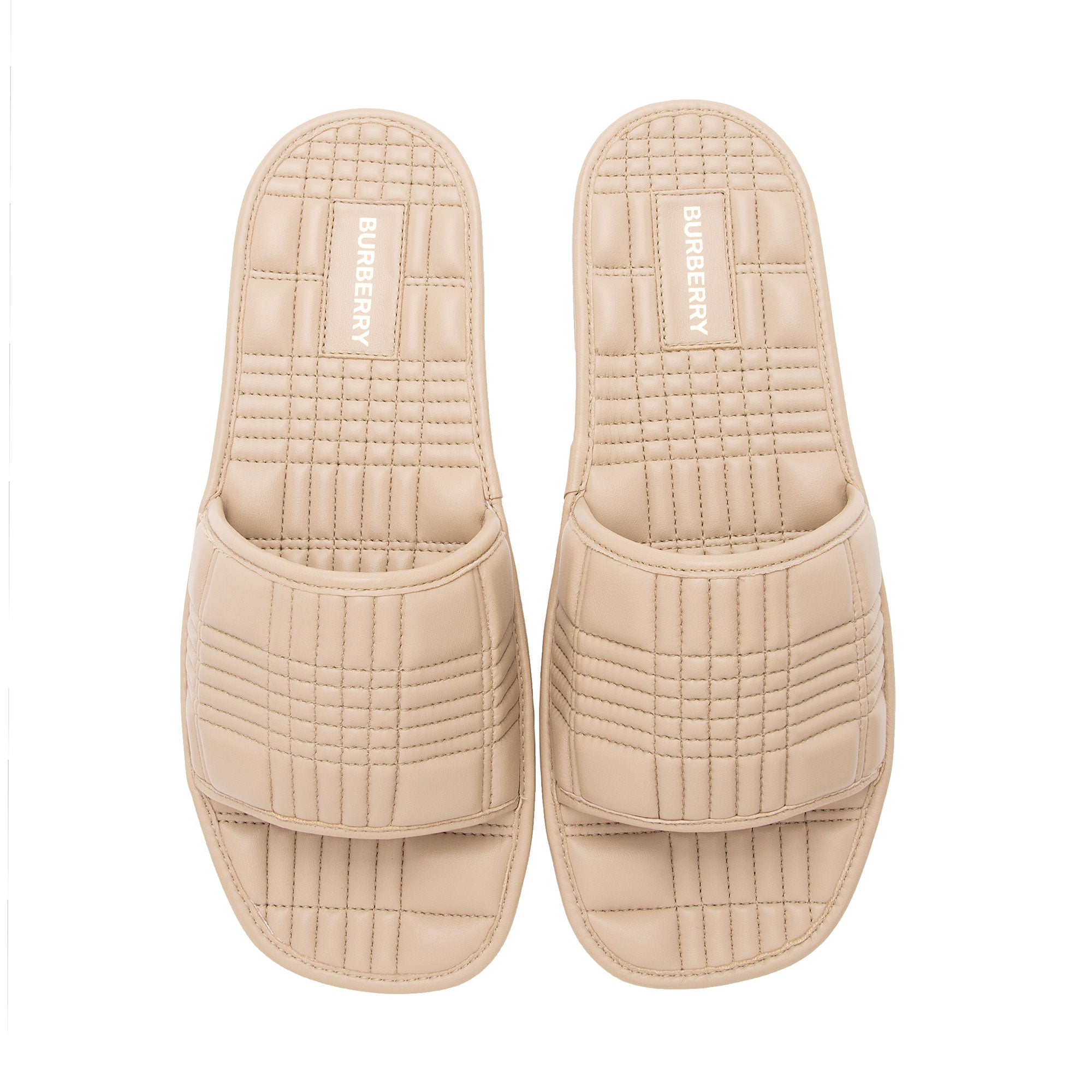 Burberry Leather Alixa Flat Sandals - Size 9 / 39 (SHF-dmYe4d)