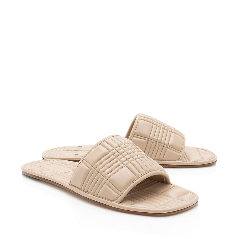 Burberry Leather Alixa Flat Sandals - Size 9 / 39 (SHF-dmYe4d)