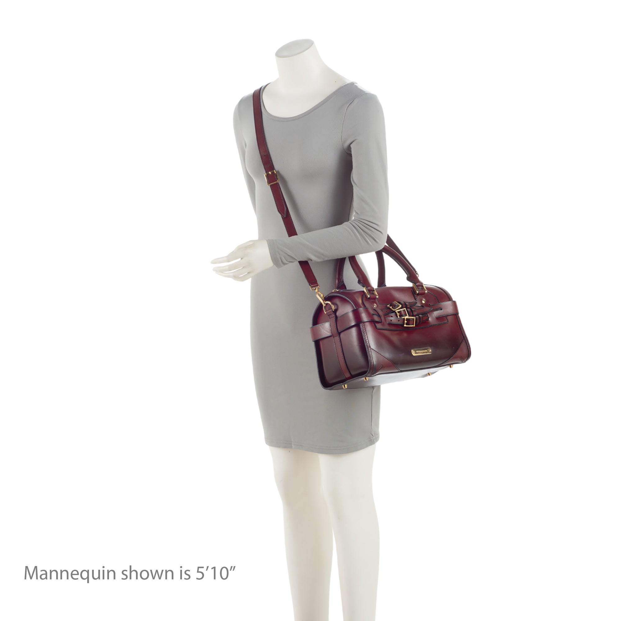 Burberry Leather Bridle Alchester Medium Bowling Bag (SHF-6975R8)