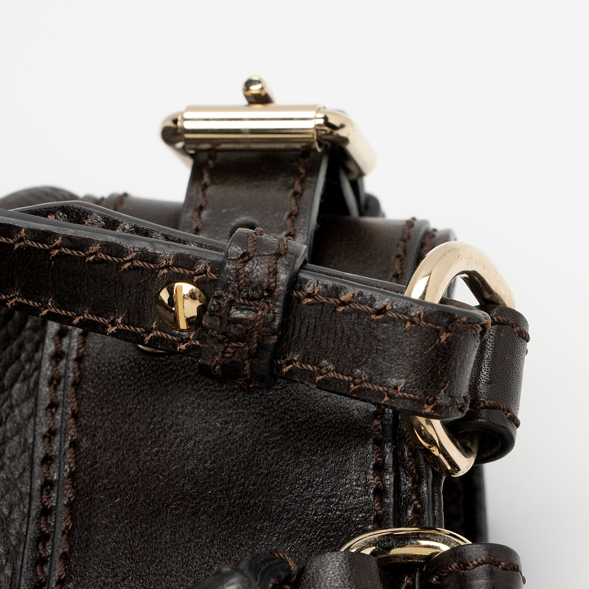 Burberry Leather Buckle Satchel (SHF-OSbihJ)