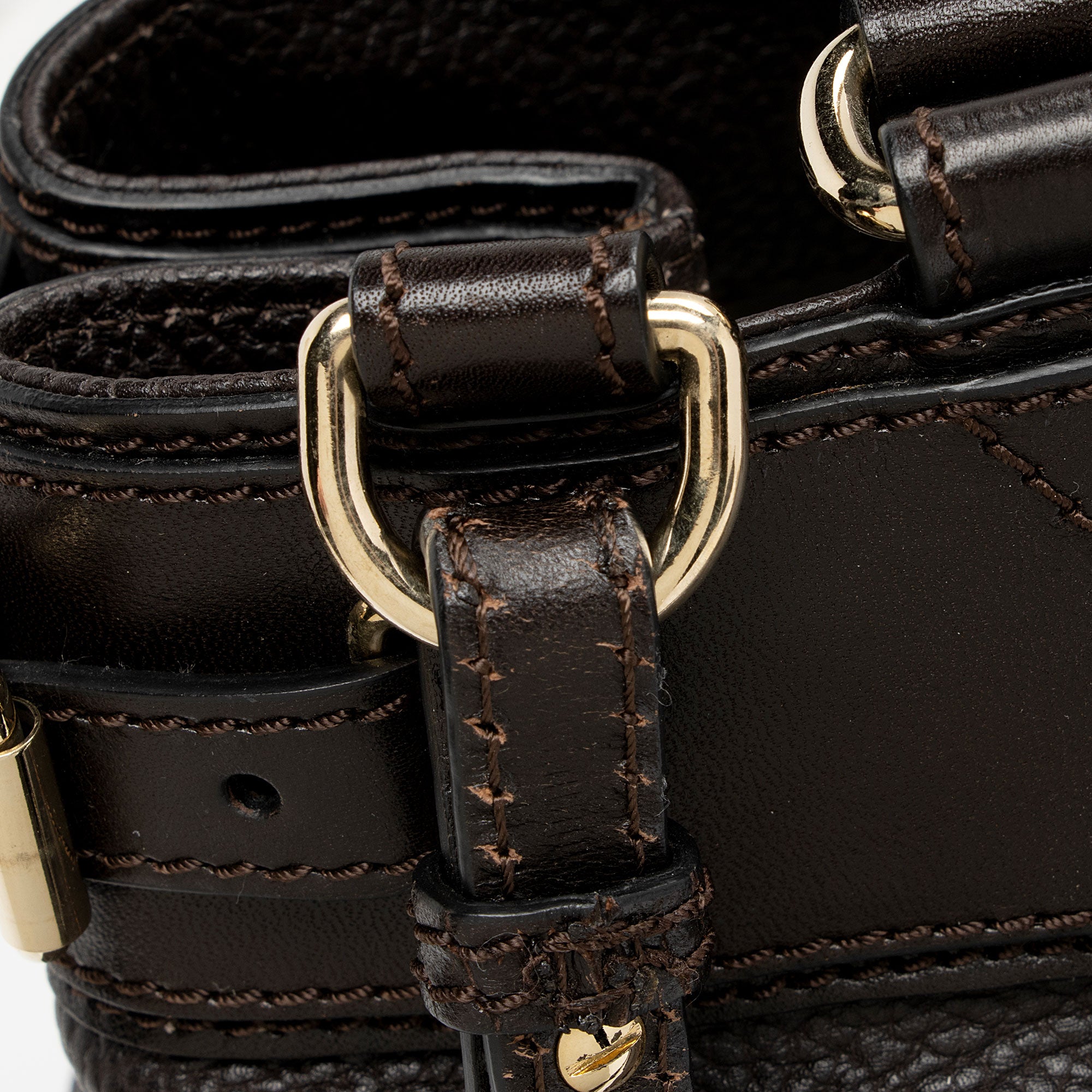 Burberry Leather Buckle Satchel (SHF-OSbihJ)