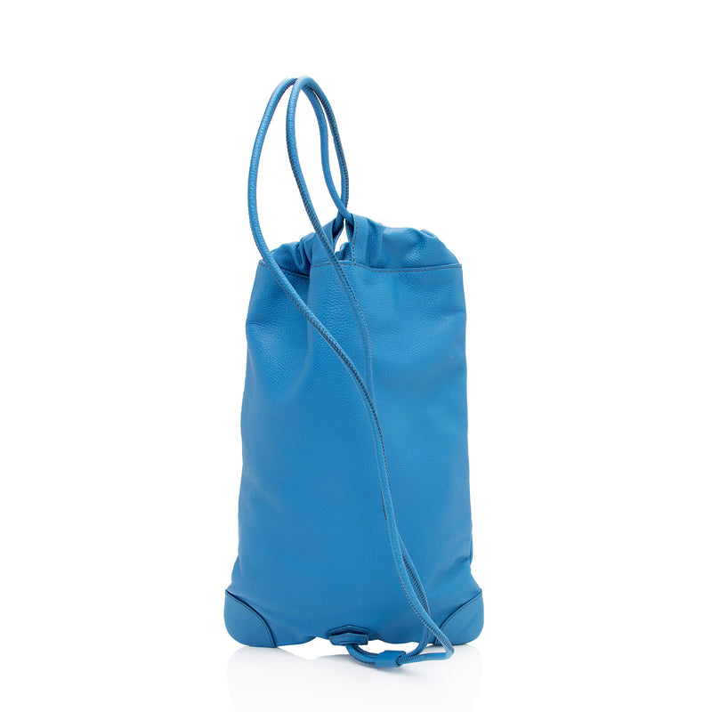 Burberry Leather Drawstring Little Duffle Backpack SHF nl1Udj