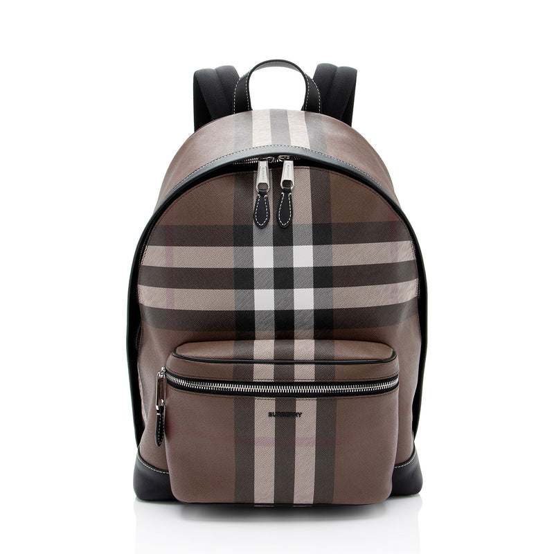 Burberry E Canvas House Check Jett Backpack SHF qMCEAL LuxeDH