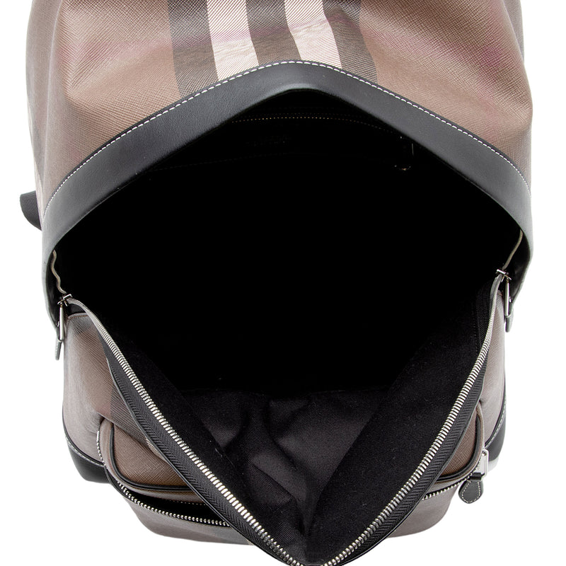 Burberry E-Canvas House Check Jett Backpack (SHF-qMCEAL)
