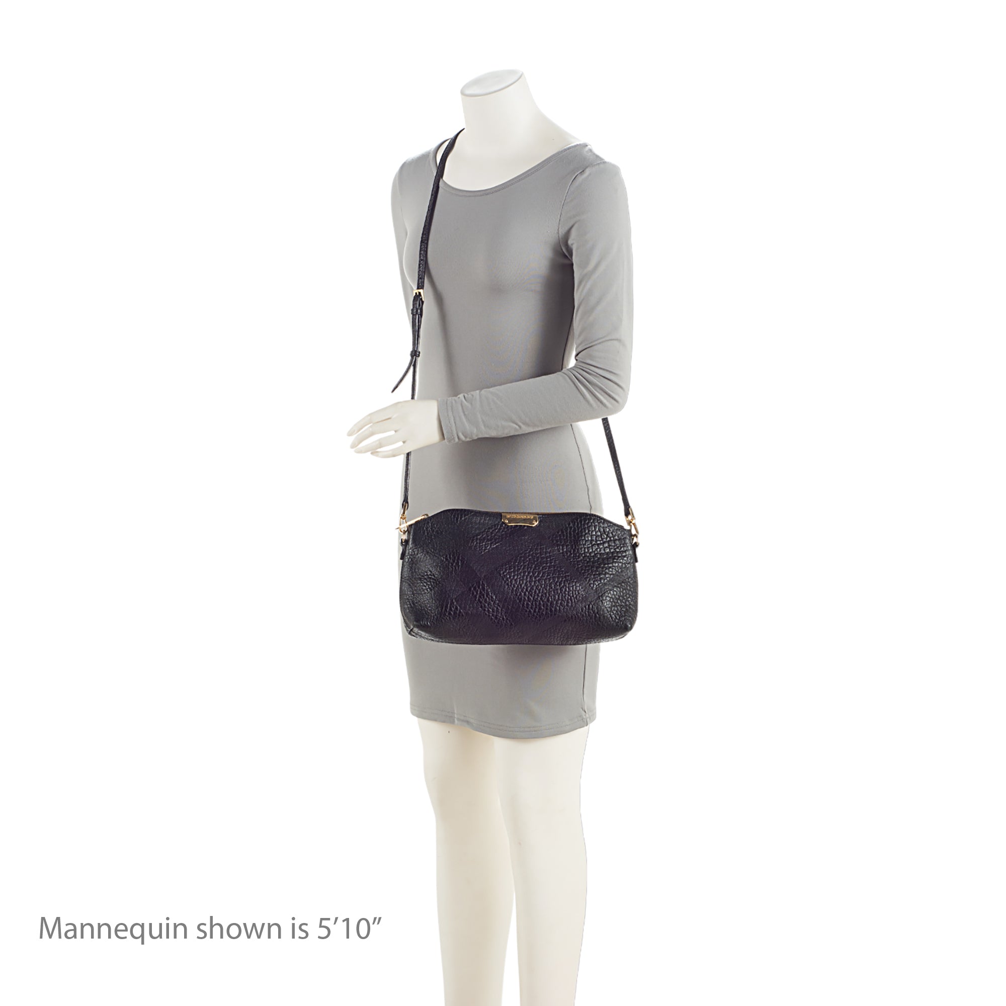 Burberry Leather Embossed Check Chichester Clutch (SHF-TC4VkJ)