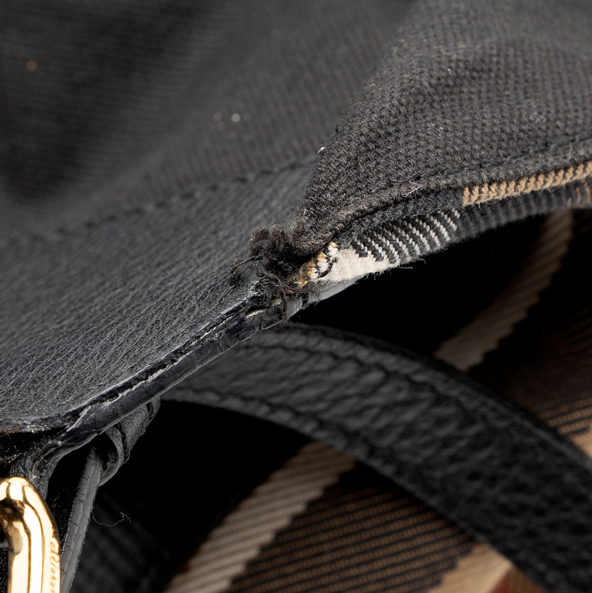 Burberry Leather House Check Canterbury Small Tote (SHF-Rt5UJm)