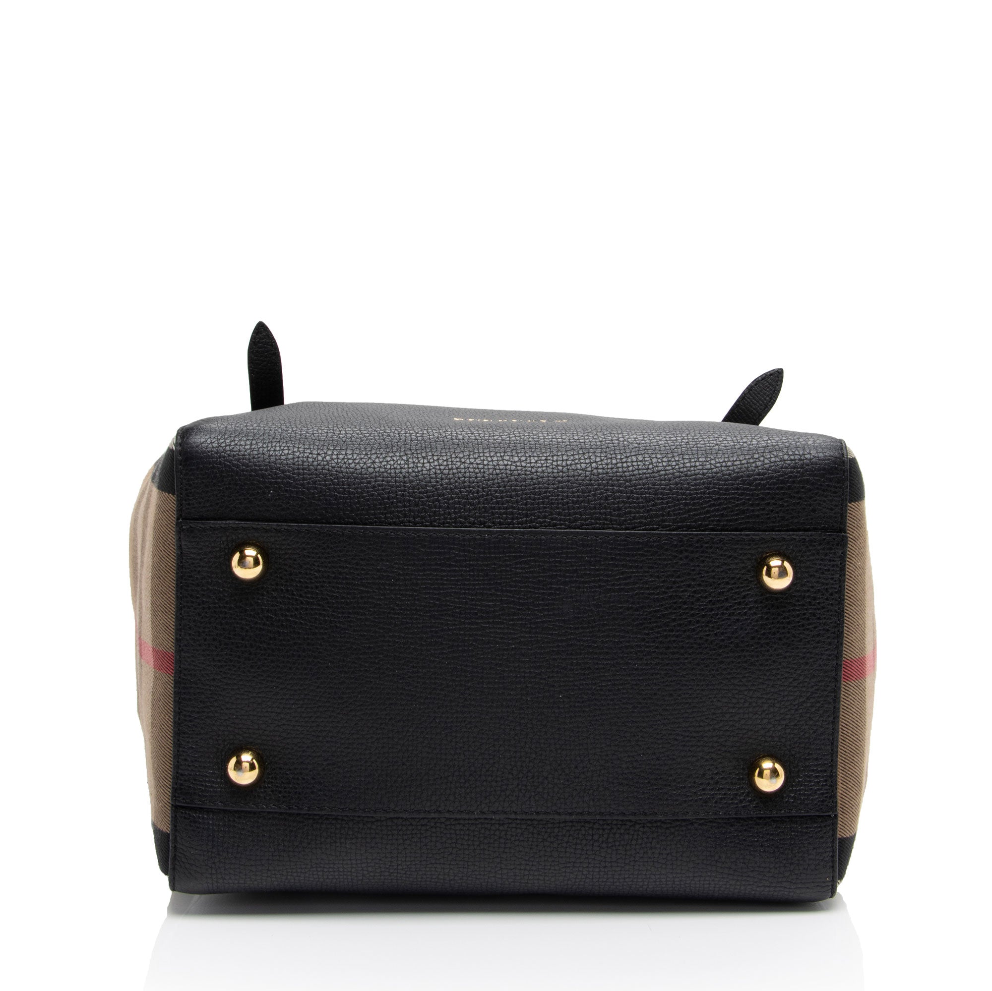 Burberry Leather House Check Derby Canterbury Small Tote (SHF-ANV3FD)