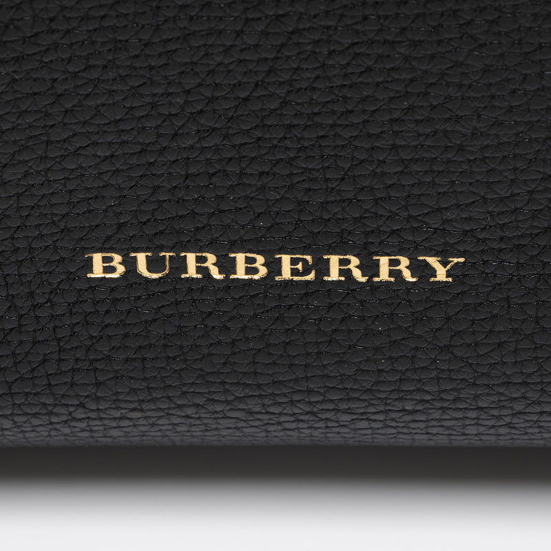 Burberry Leather House Check Derby Canterbury Small Tote (SHF-ANV3FD)