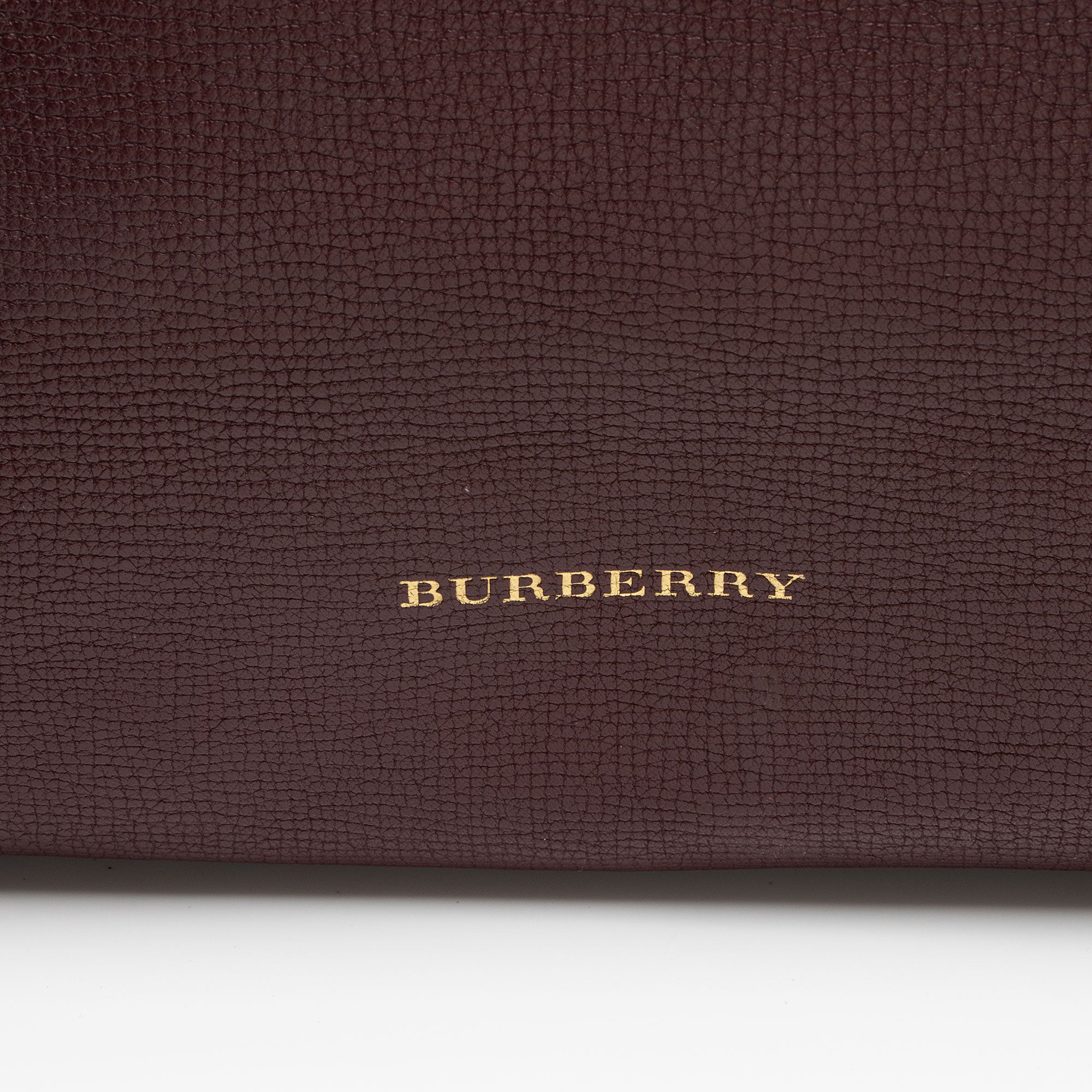 Burberry Leather House Check Derby Welburn Small Tote