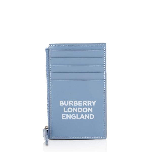 Burberry Leather Logo Alwyn Zip Card Case (SHF-VFS4pO)