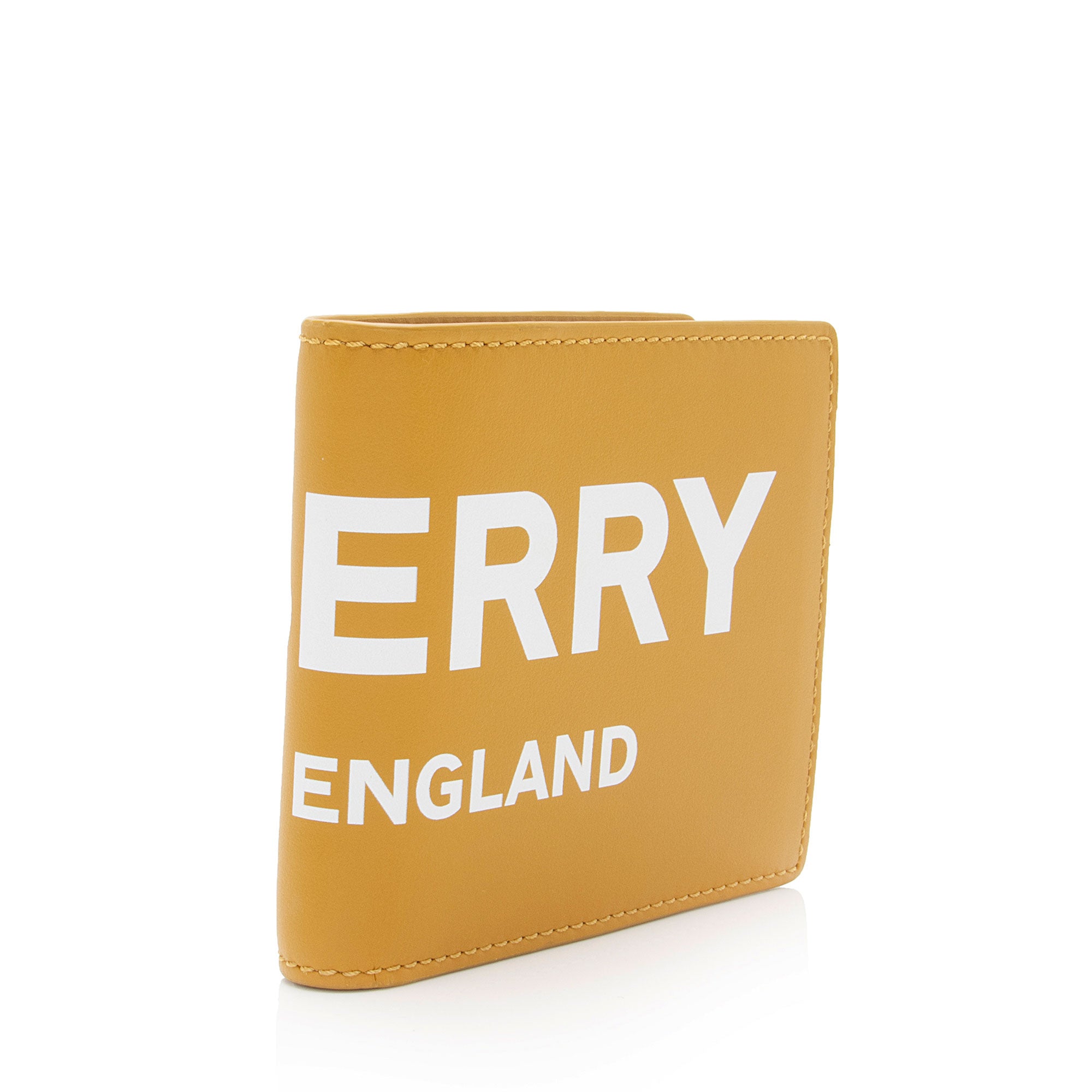 Burberry Leather Logo Bi-Fold Wallet (SHF-6J3R2b)