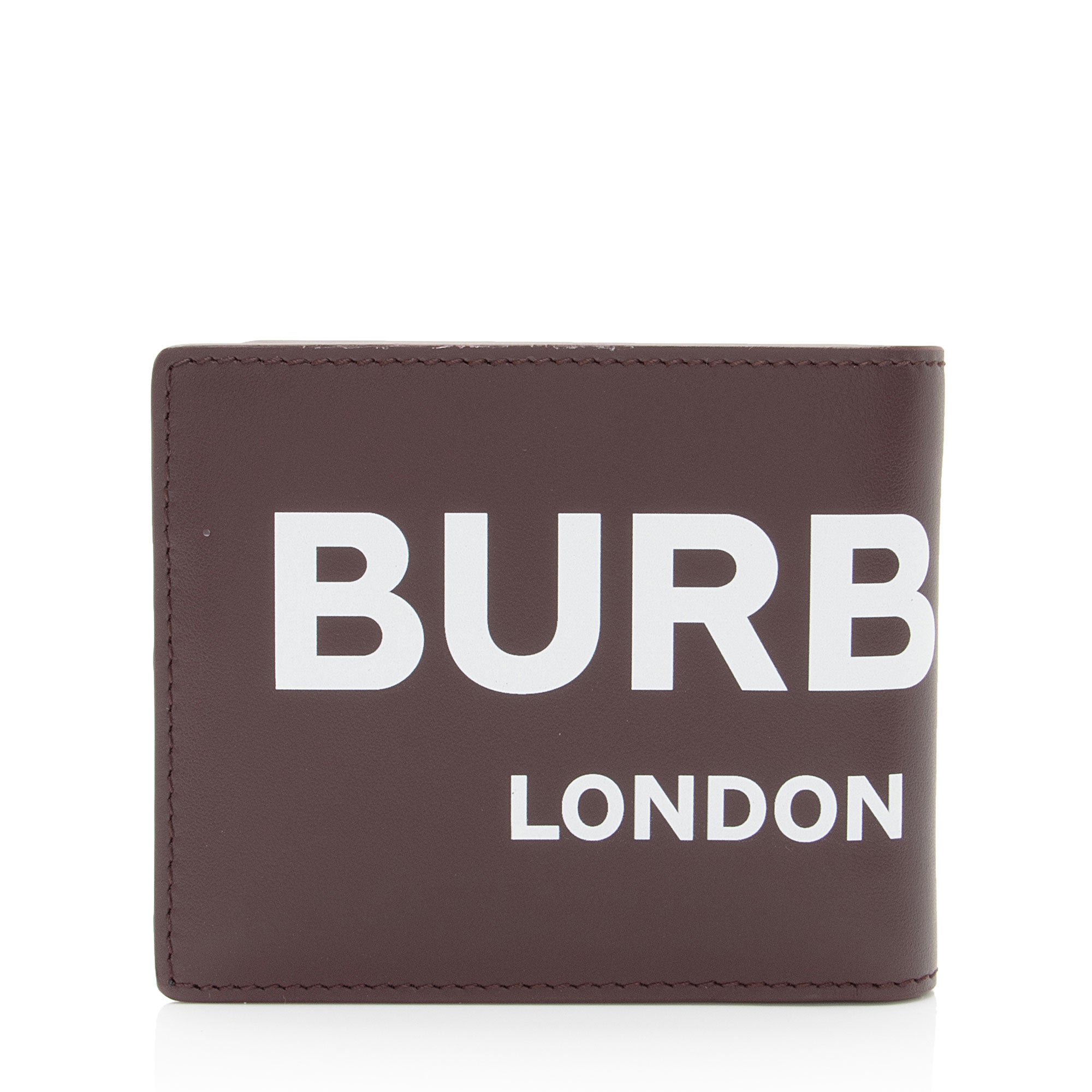 Burberry Leather Logo Bi-Fold Wallet (SHF-NYKTBT)