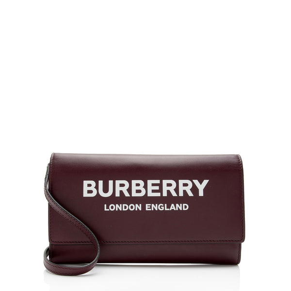 Burberry Leather Hazelmere Wallet On Strap (SHF-ggIvOR)