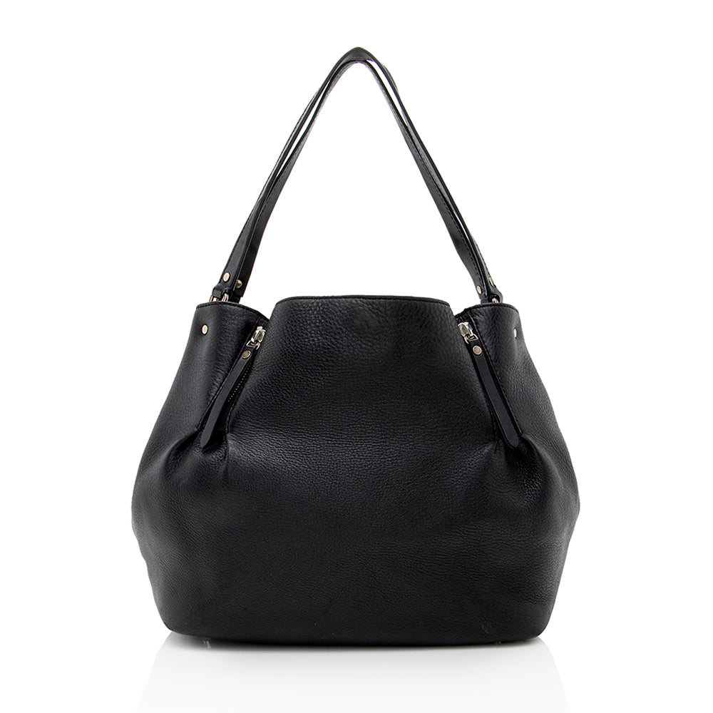 Burberry Leather Medium Maidstone Tote SHF 18145 LuxeDH