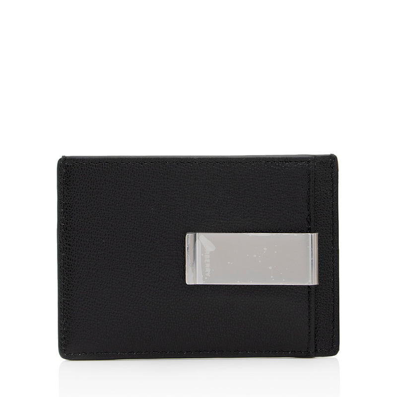 Burberry Leather Money Clip Card Case (SHF-f6aQMC)