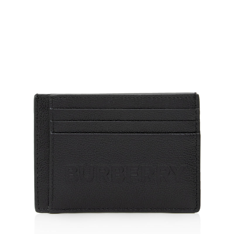 Burberry Leather Money Clip Card Case (SHF-f6aQMC)