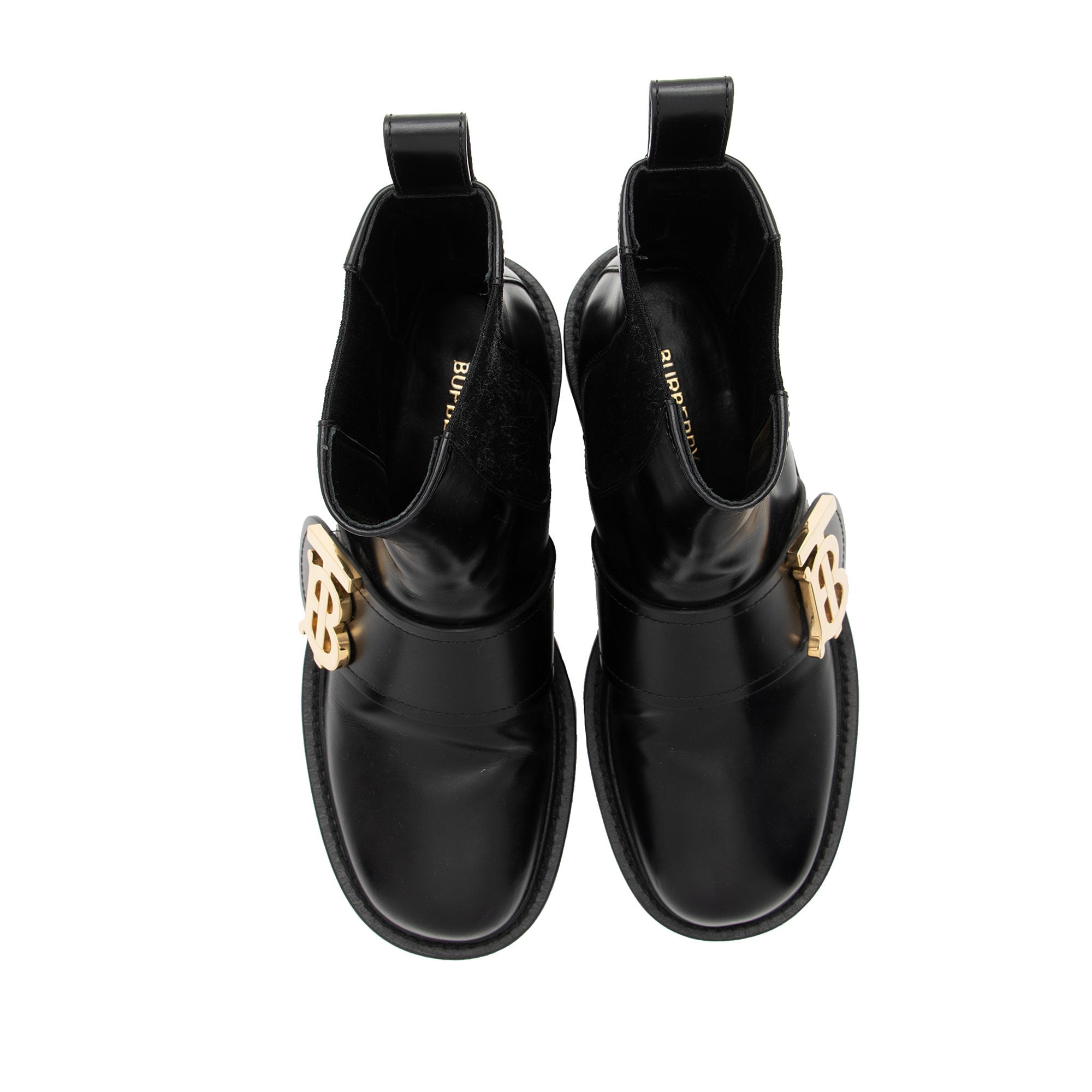 Burberry Leather TB Chelsea Boots - Size 7.5 / 37.5 (SHF-HxNSL5)