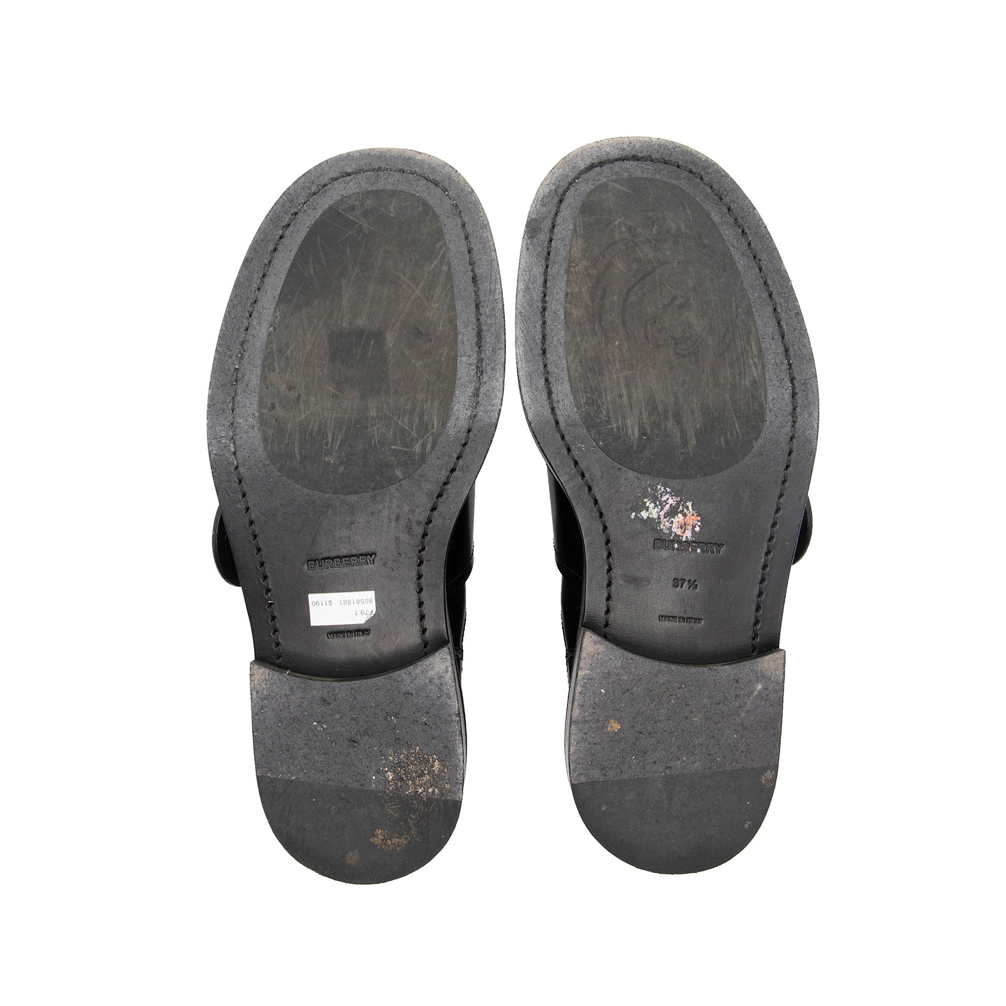 Burberry Leather TB Chelsea Boots - Size 7.5 / 37.5 (SHF-HxNSL5)