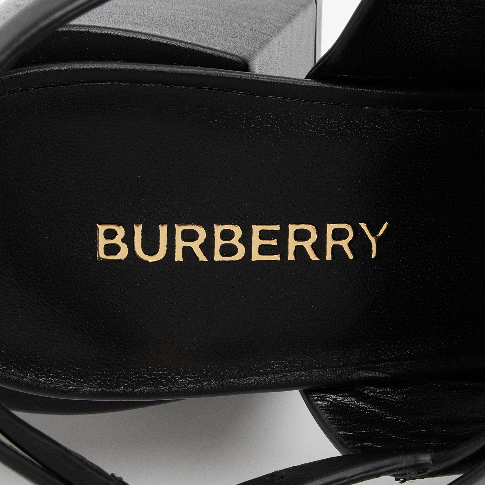 Burberry Leather TB Slingback Sandals - Size 7 / 37 (SHF-Uf5TNA)