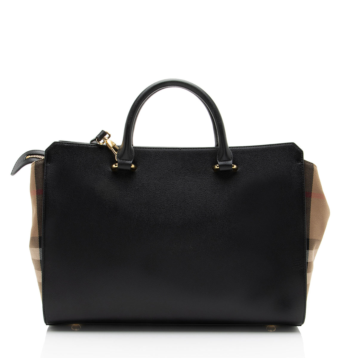 Burberry Leather Nova Check Banwell Medium Tote