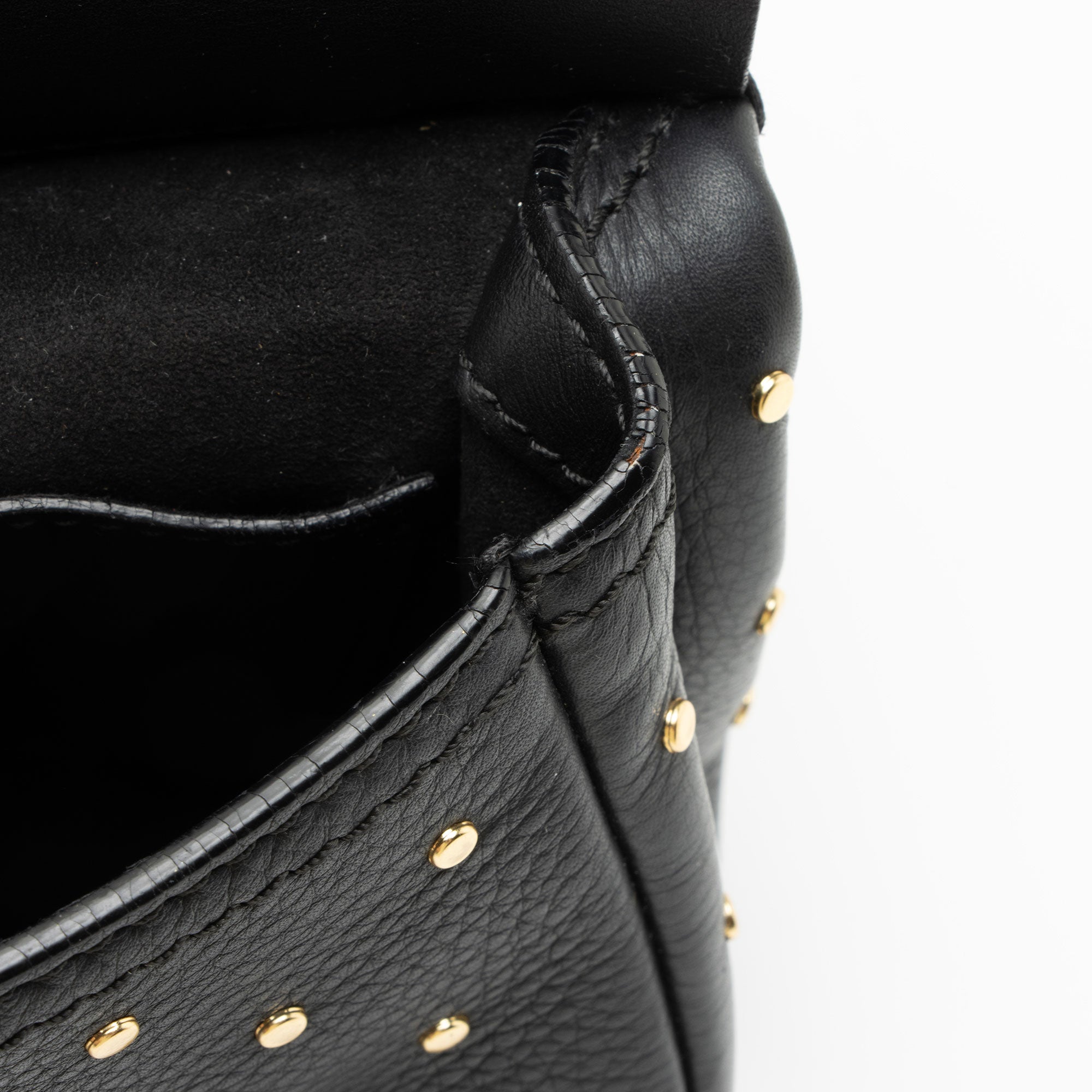 Burberry Leather Riveted Baby Bridle Shoulder Bag