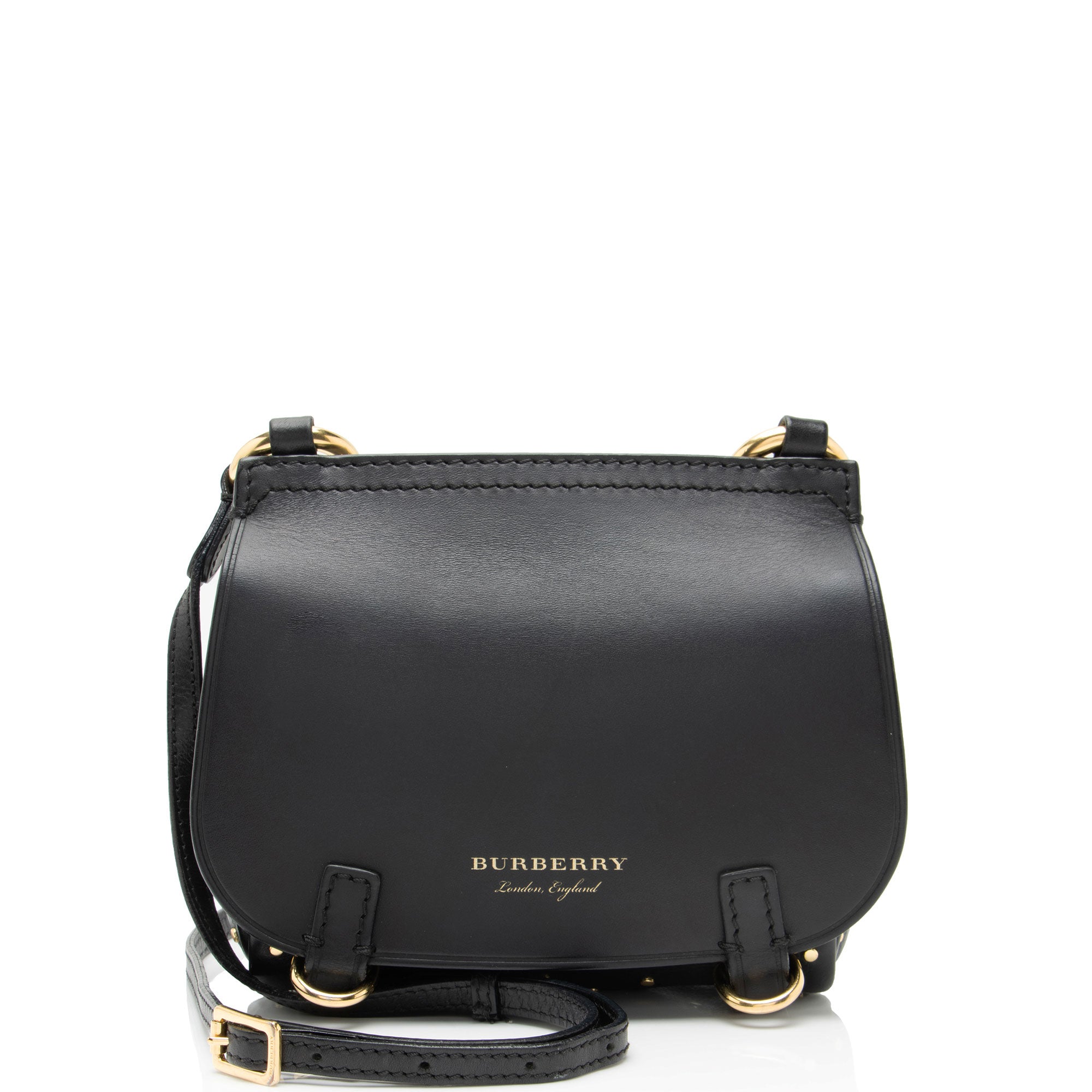 Burberry Leather Riveted Baby Bridle Shoulder Bag