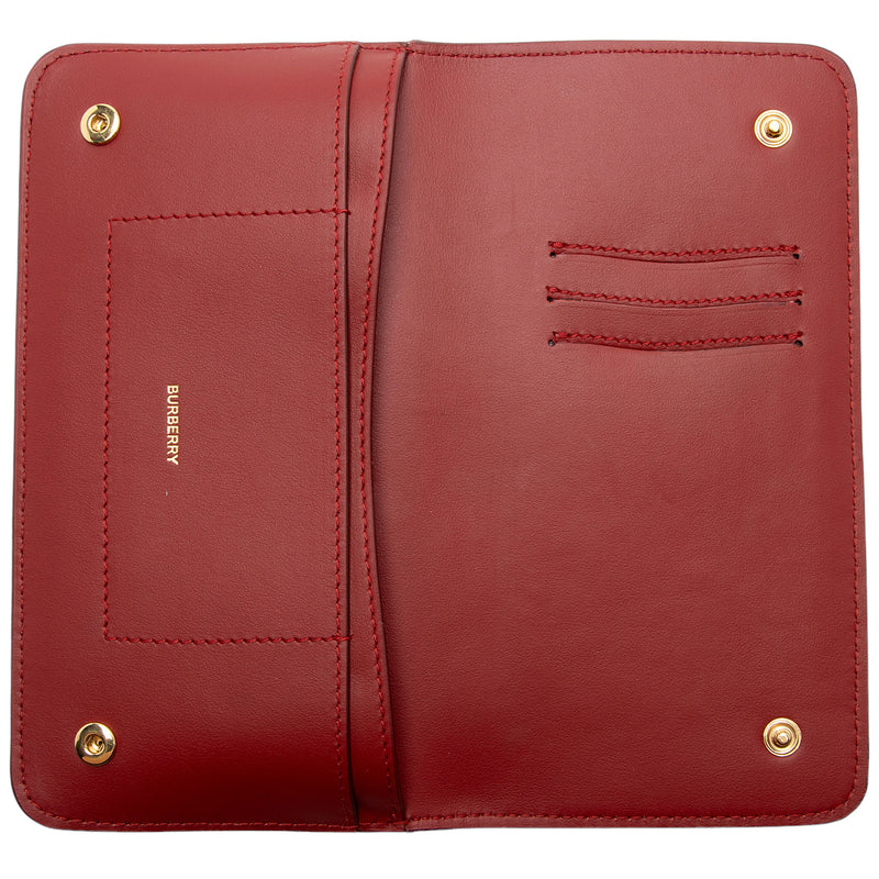 Burberry Leather Rowe Snap Wallet (SHF-5F4m1N)