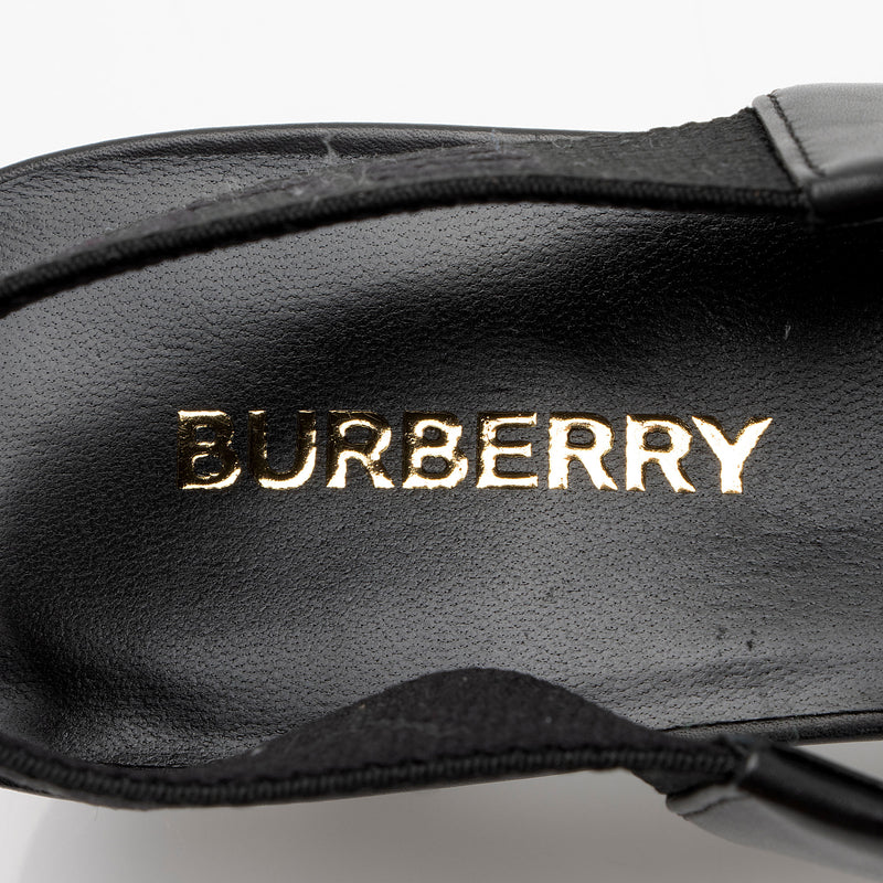 Burberry Leather Slingback Pumps - Size 7.5 / 37.5 (SHF-rndgRv)