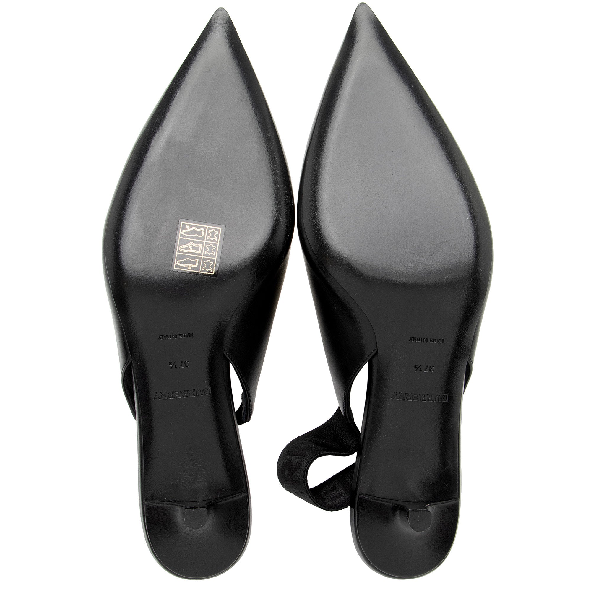 Burberry Leather Slingback Pumps - Size 7.5 / 37.5 (SHF-rndgRv)