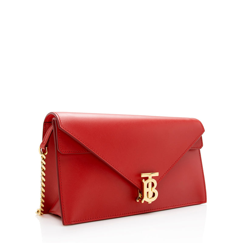 Burberry Leather TB Envelope Chain Shoulder Bag (SHF-16322)