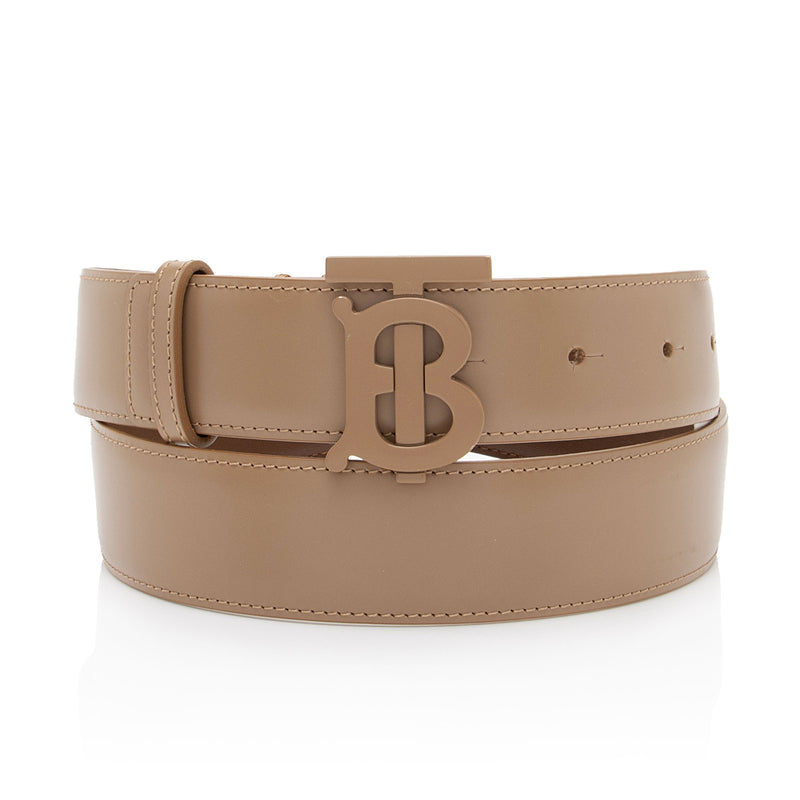 Burberry Leather TB Monogram Belt - Size 30 / 75 (SHF-4n38RI)