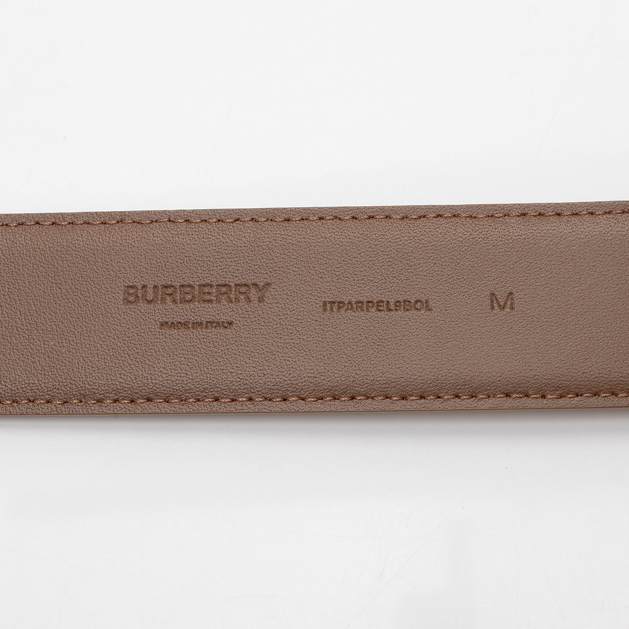 Burberry Leather TB Monogram Belt - Size 30 / 75 (SHF-4n38RI)