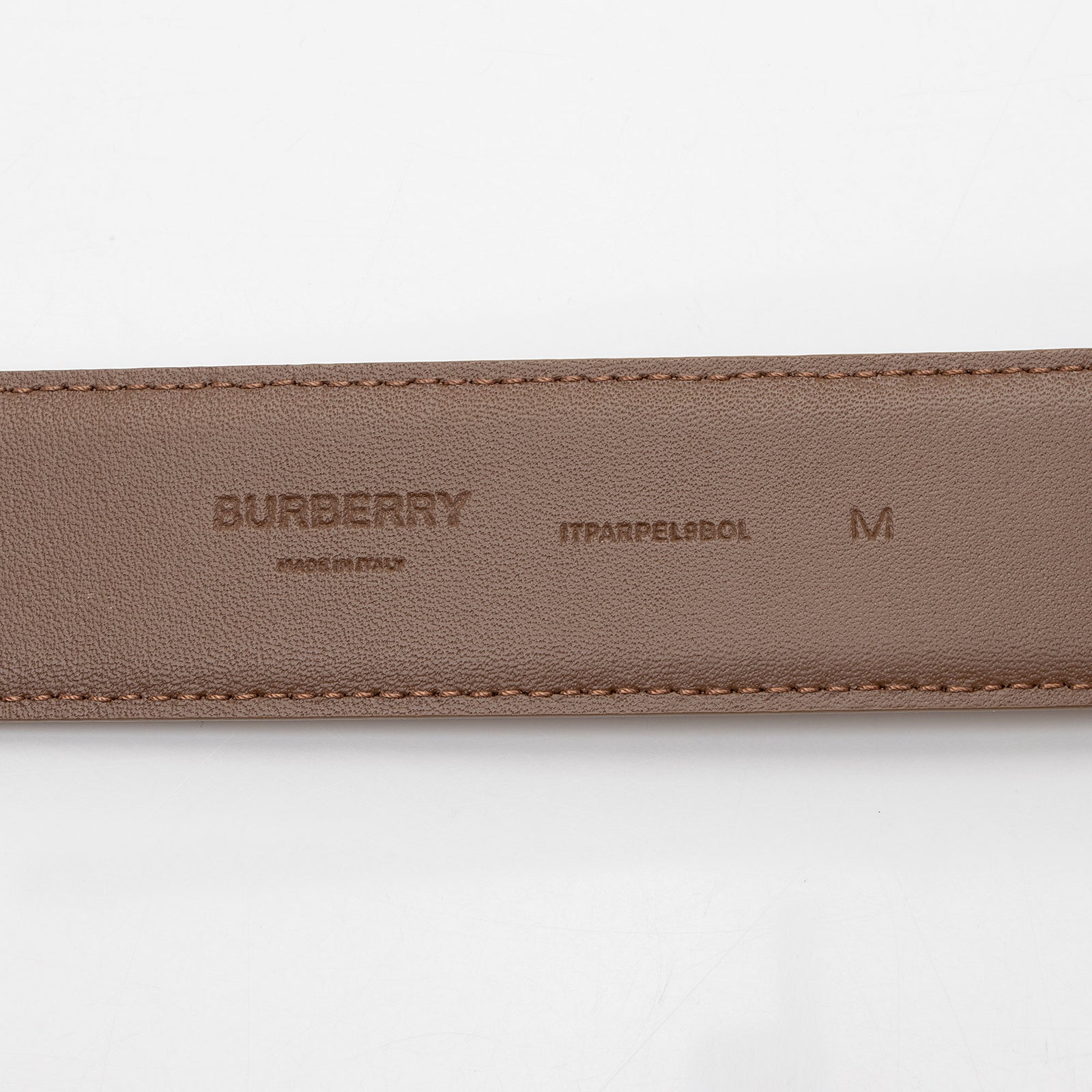 Burberry Leather TB Monogram Belt Size 30 75 SHF 4n38RI LuxeDH