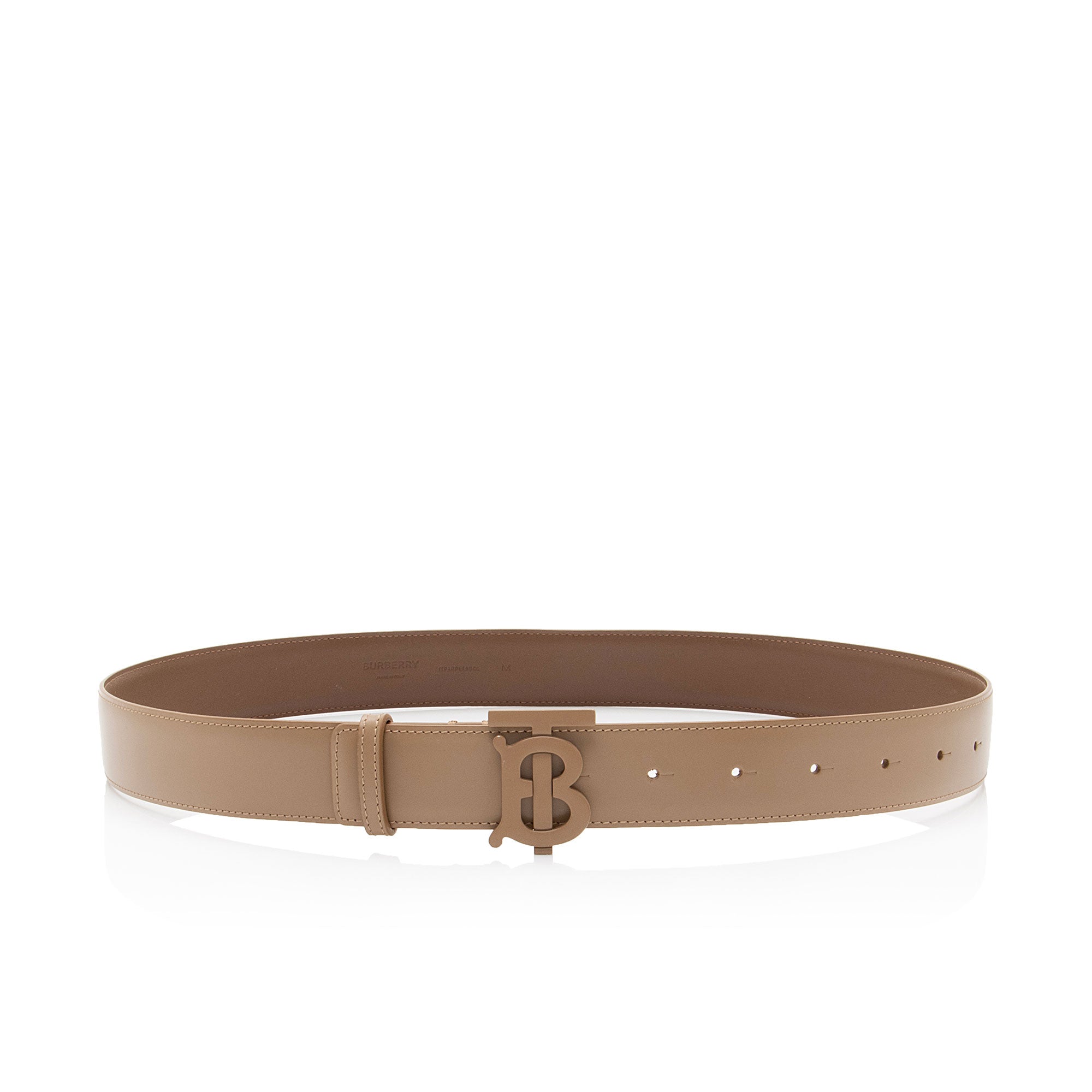 Burberry Leather TB Monogram Belt - Size 30 / 75 (SHF-4n38RI)