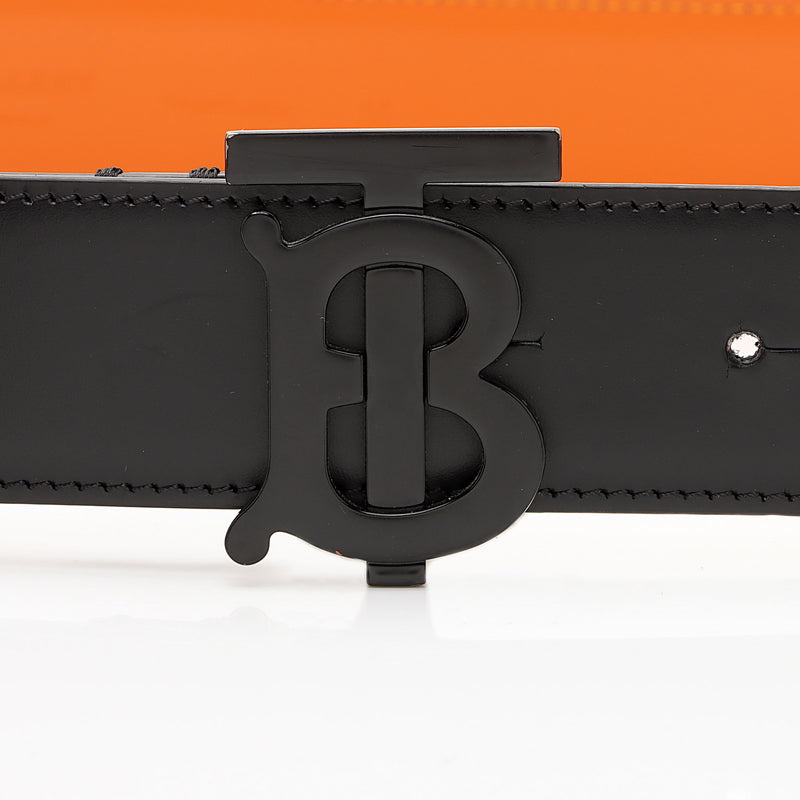 Burberry Leather TB Monogram Belt - Size 34 / 85 (SHF-8D7ALk)