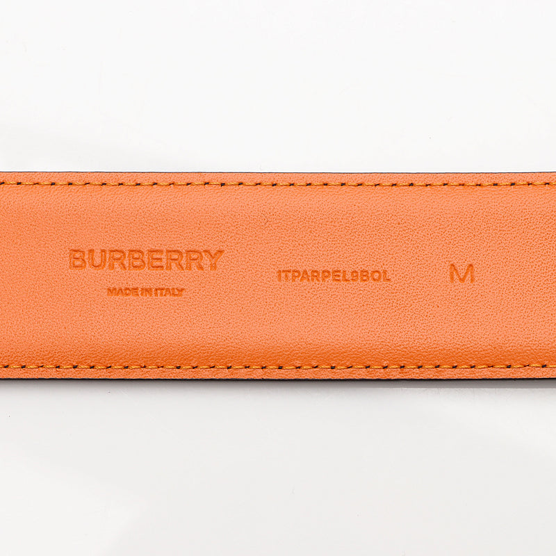 Burberry Tb Monogram Bright Orange Beige Leather Shoulder Bag