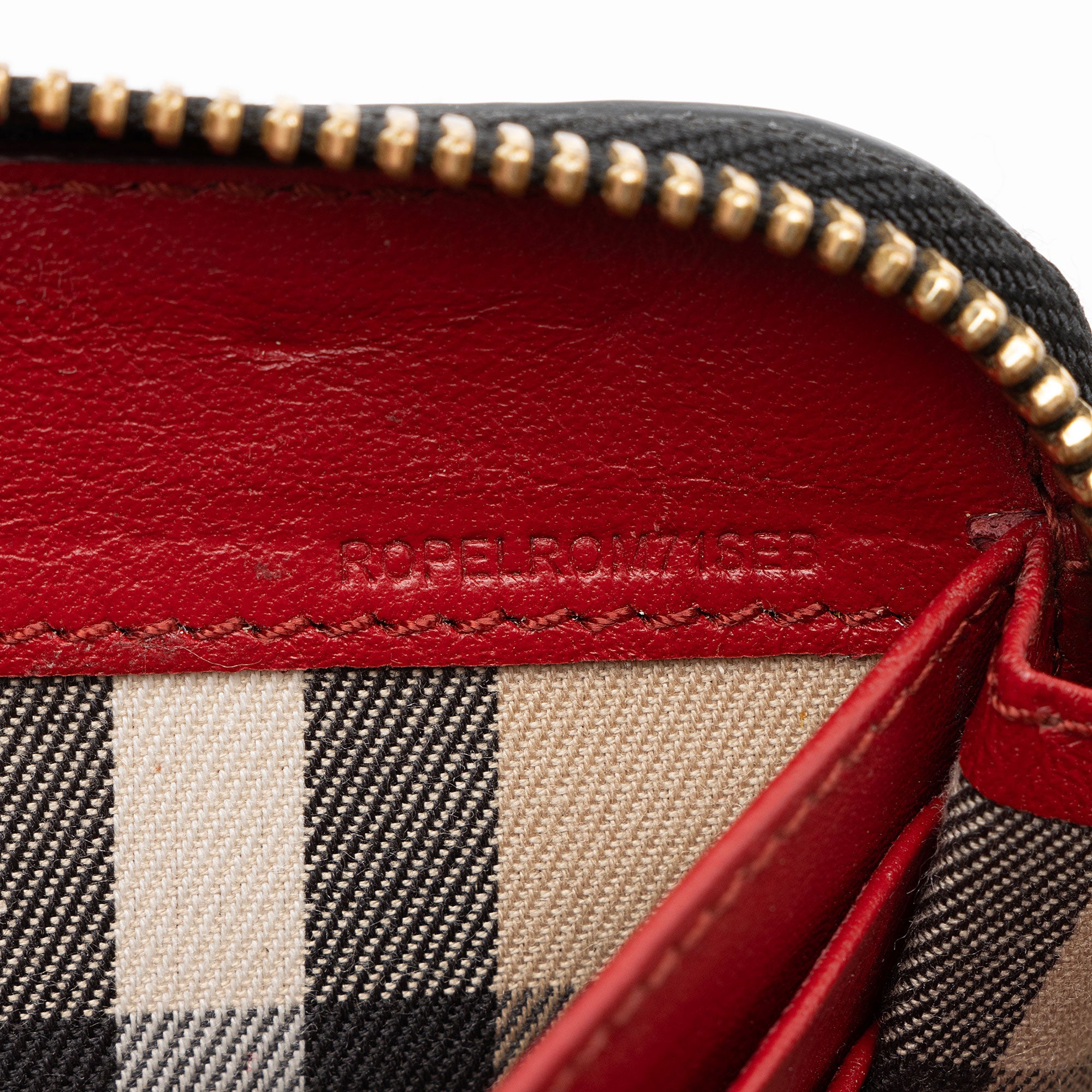 Burberry Leather Ziggy Zip Around Wallet